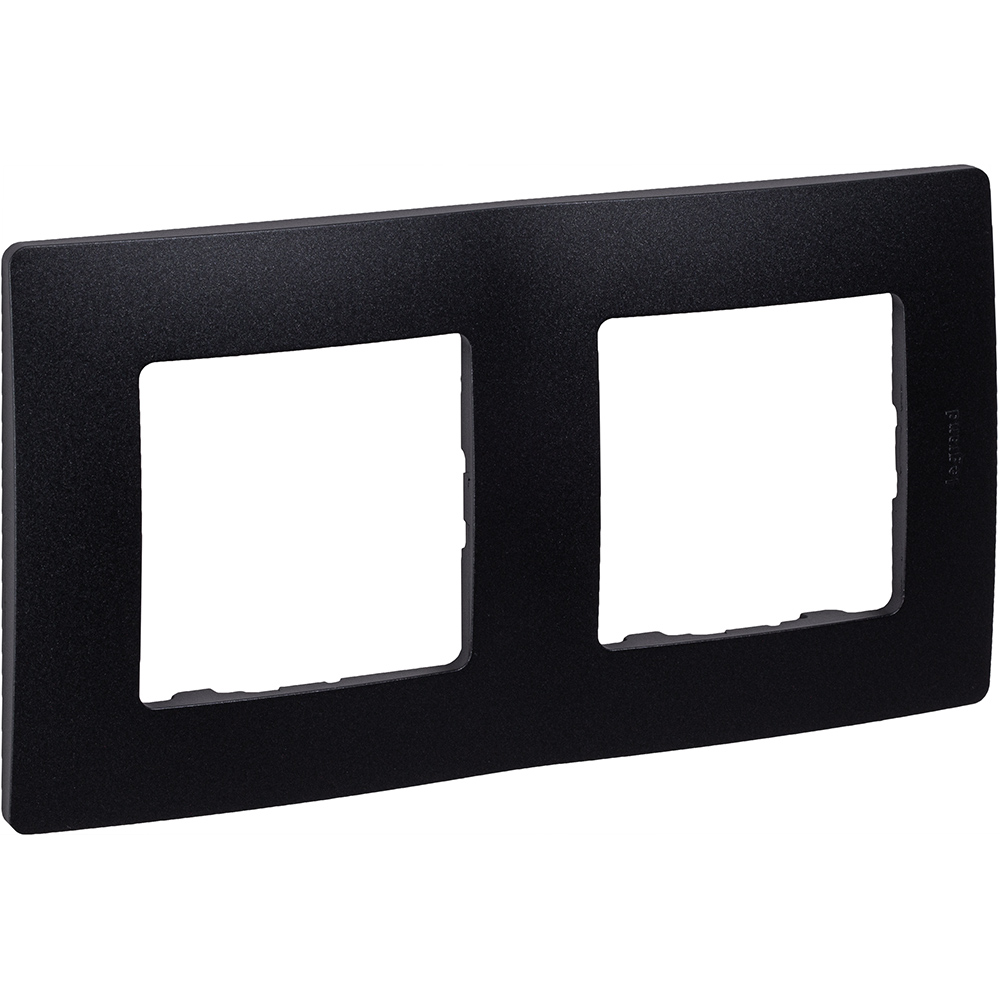 Рамка 2-местная антрацит ETIKA