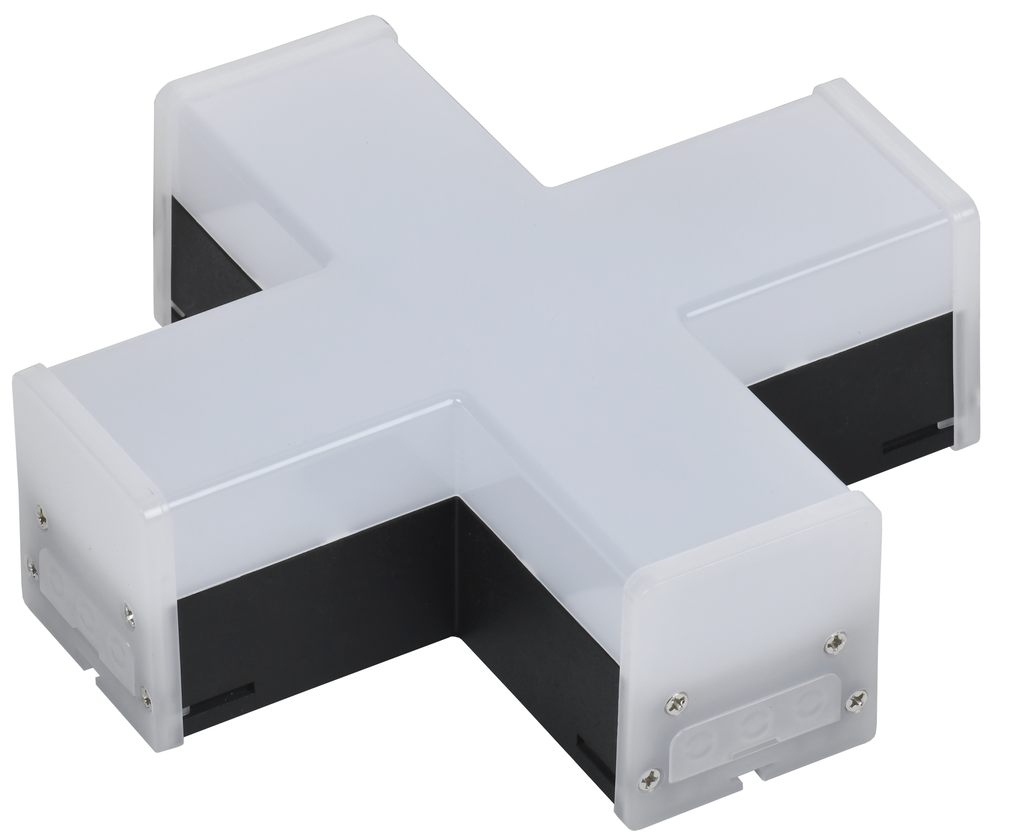 Светильник LED X-образный 1010 12Вт 6500К 180х180мм чер