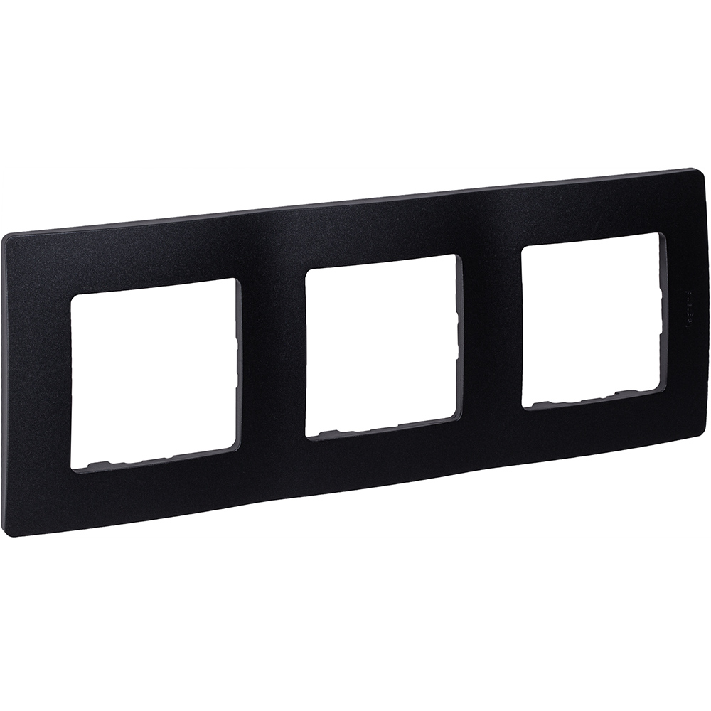 Рамка 3-местная антрацит ETIKA