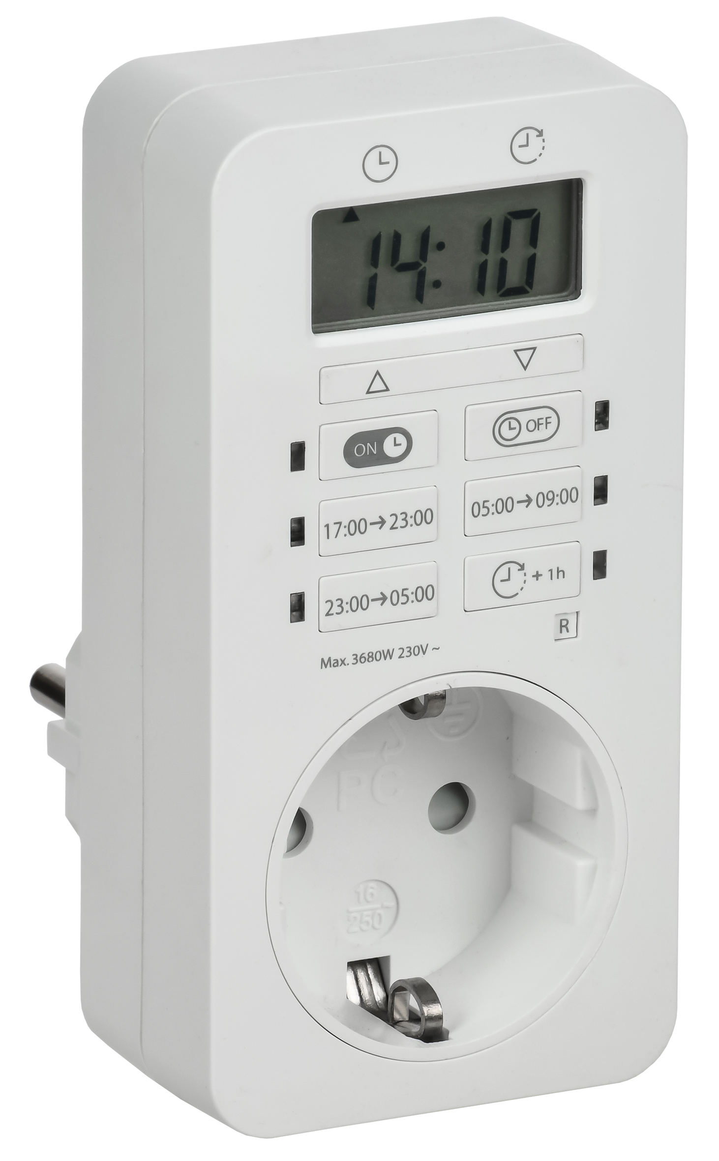 РТЭ-6 Розетка-таймер электронный 1мин 24ч 16А IP20 IEK