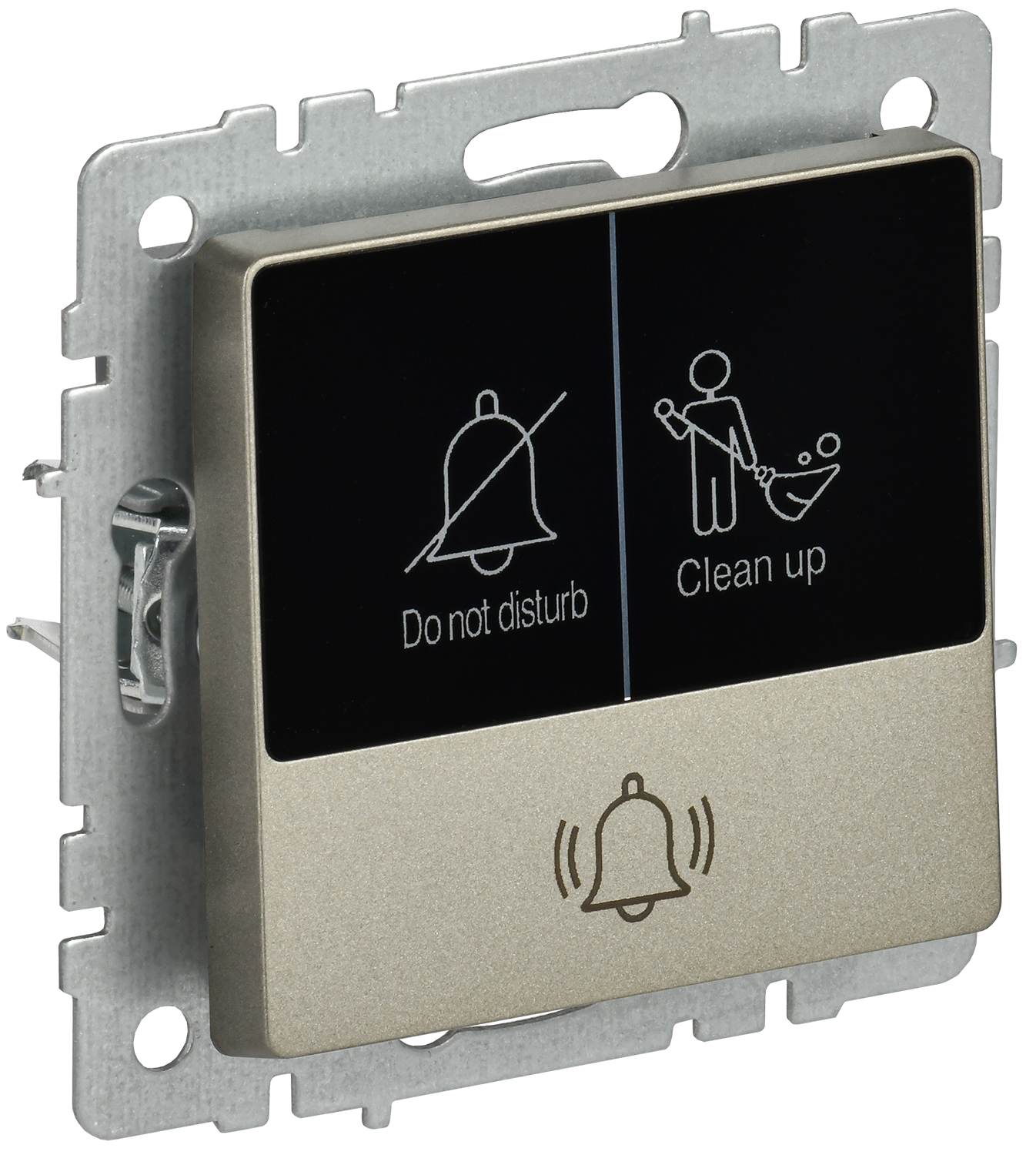 BRITE Кнопка звонка с индикацией для отелей 10А ВС10-1-9-БрШ шампань IEK