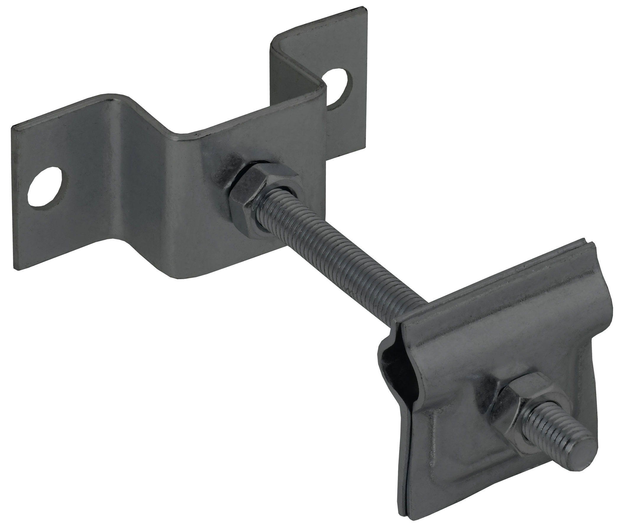 Держатель-зажим соединительный проводника круглого 6-10 мм опорный L 100 мм оцинкованная сталь TD