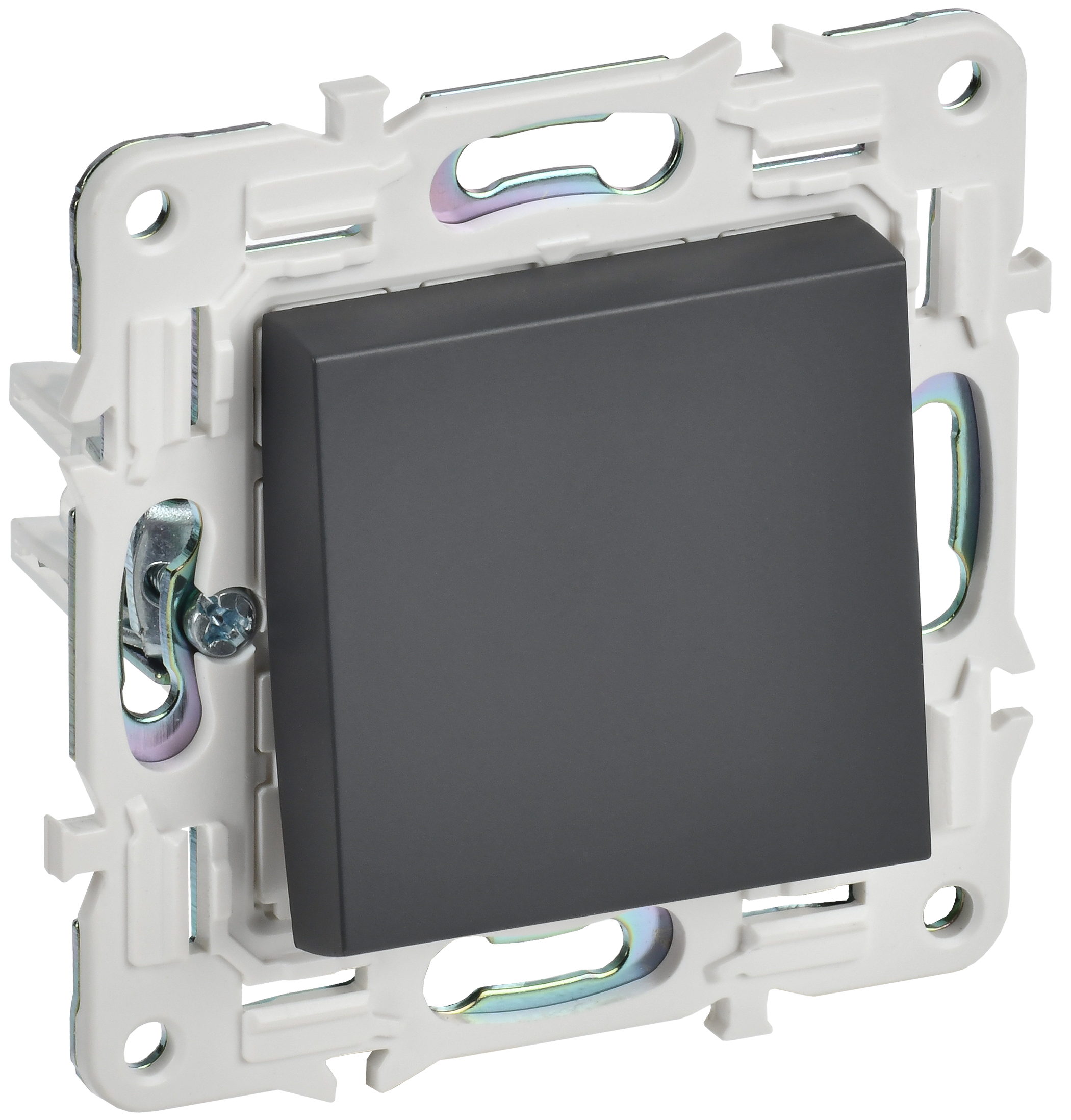 SKANDY Выключатель 1-клавишный проходной 10А SK-V02T титан IEK