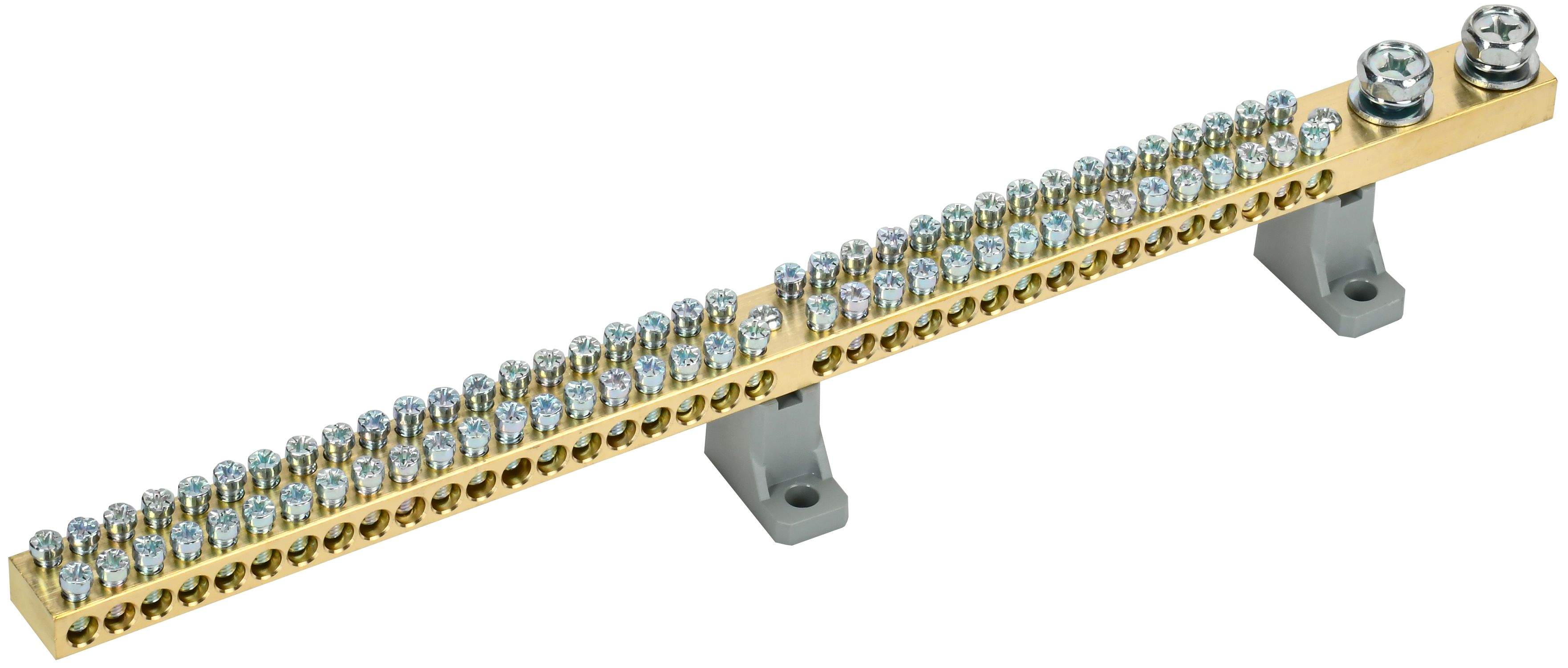 Шина N ноль'' на двух угловых изоляторах 200А Ш НИ-10х18-72-L2-С ''