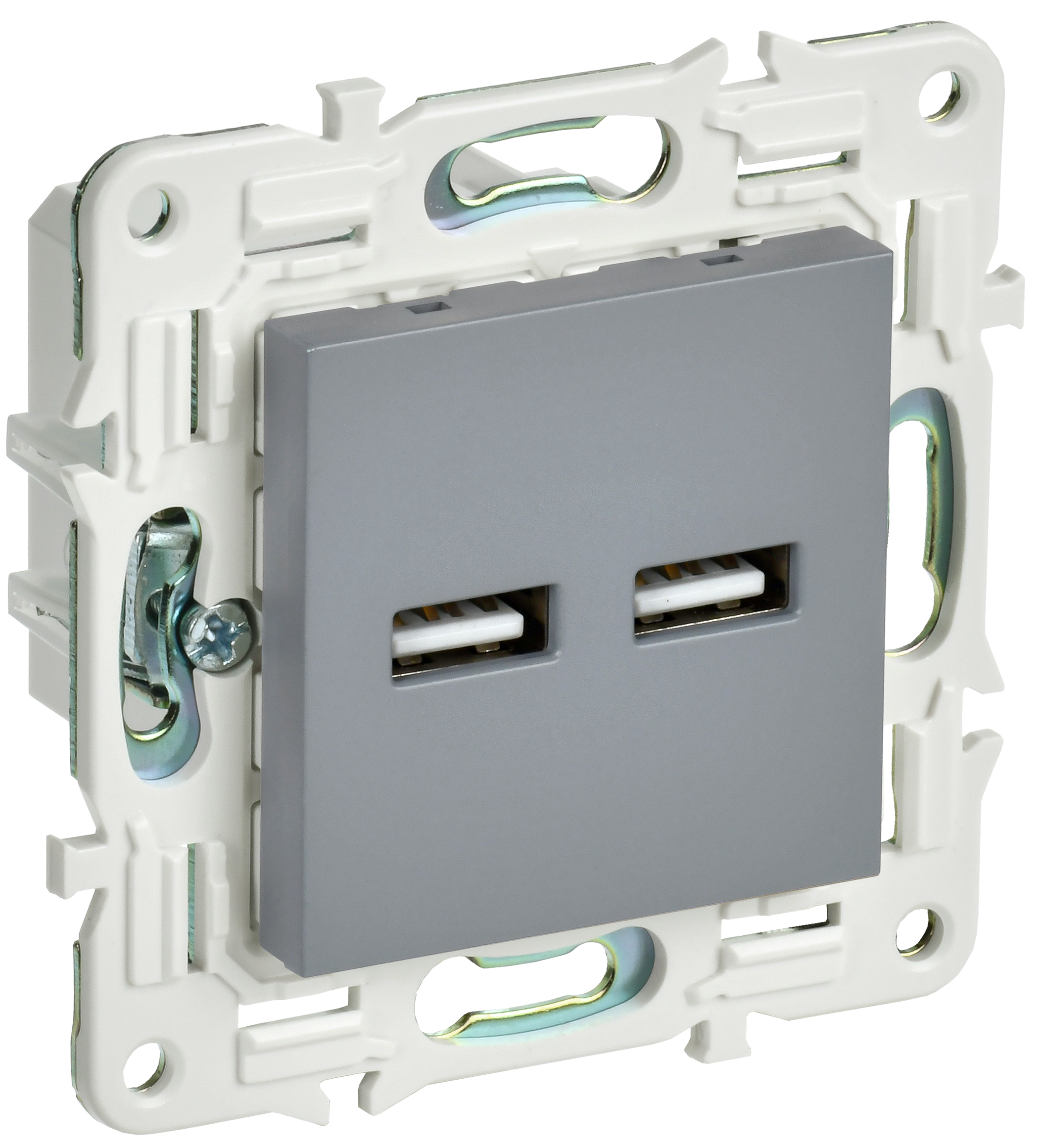 SKANDY Розетка USB A+A 3,1А SK-R15Gr серый IEK