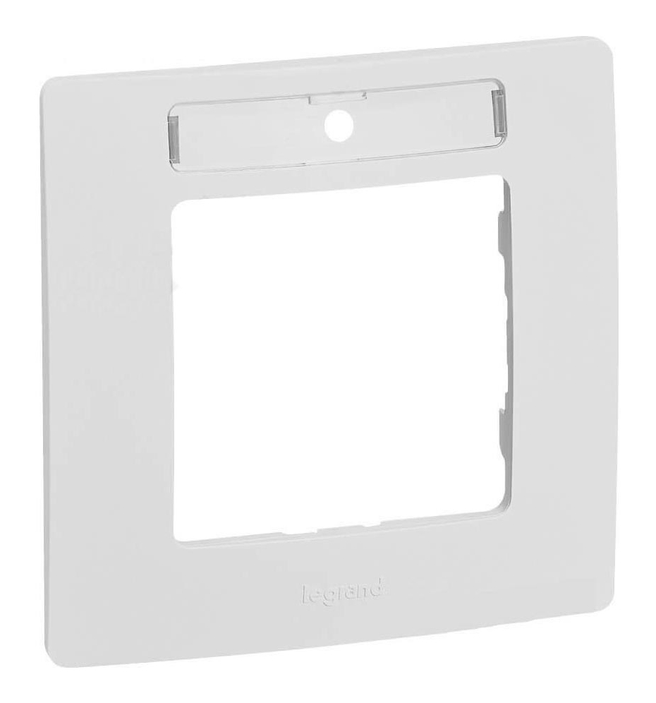 Рамка 1-местная с держателем для маркировки белый ETIKA