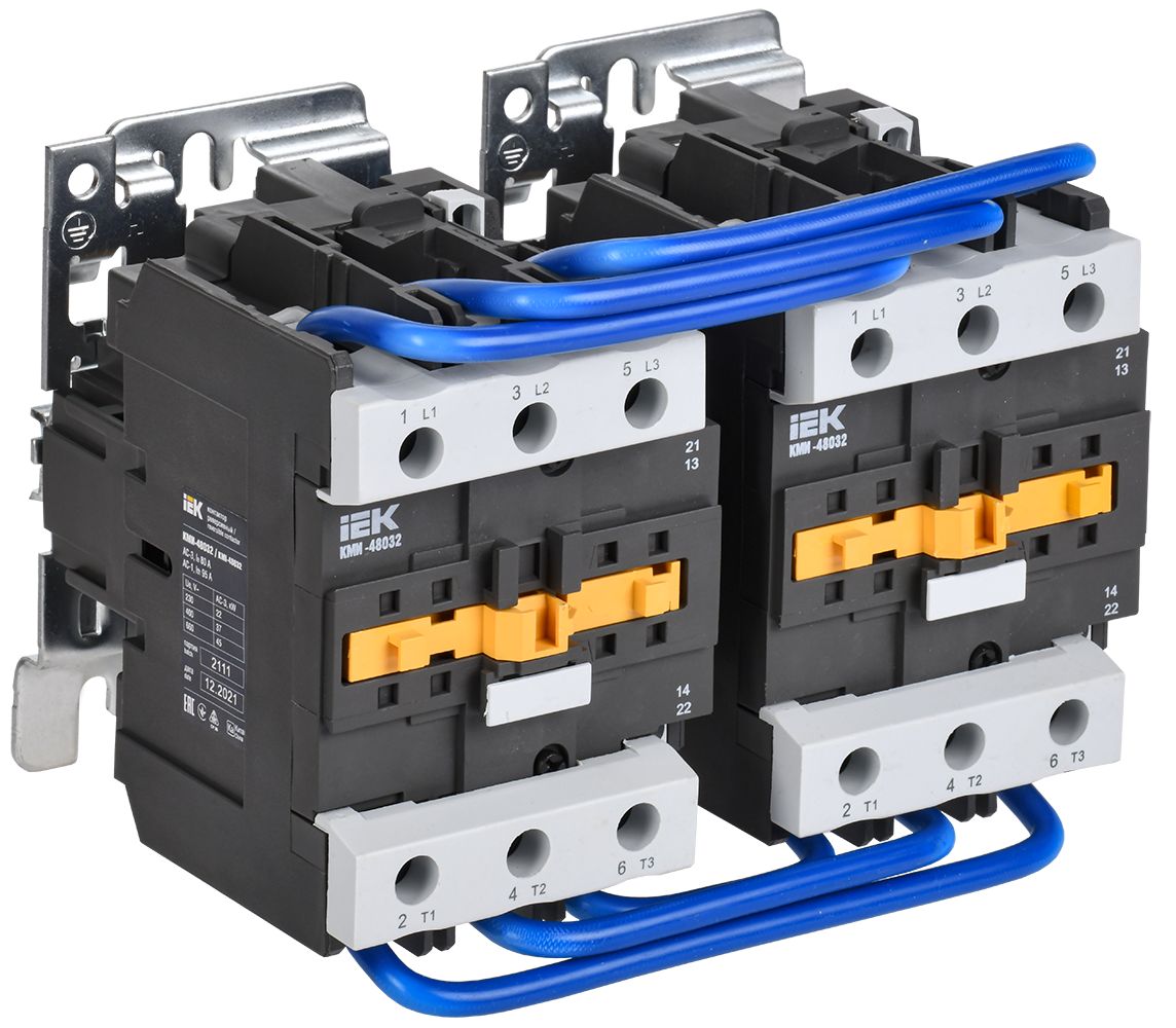 Контактор КМИ-48032 реверс 80А 230В/АС3 2НО:2НЗ