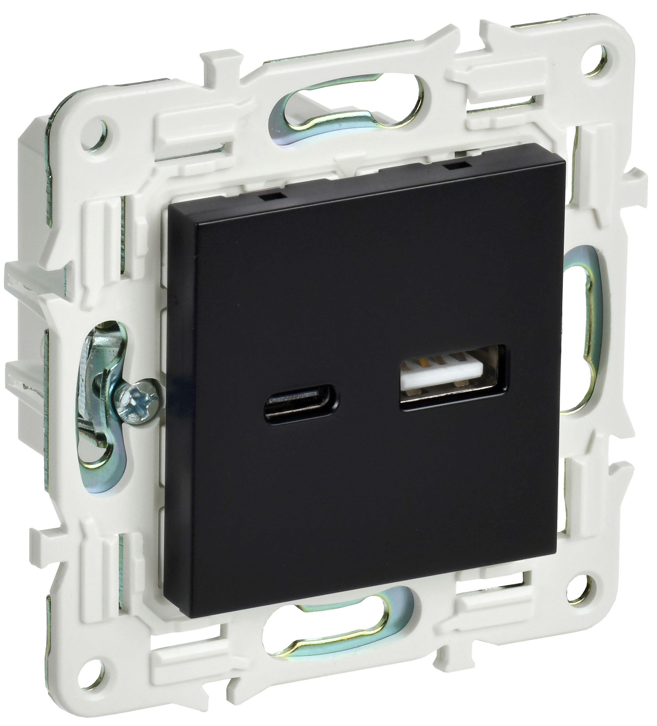 SKANDY Розетка USB A+C 3,1А SK-R14Bl черный IEK