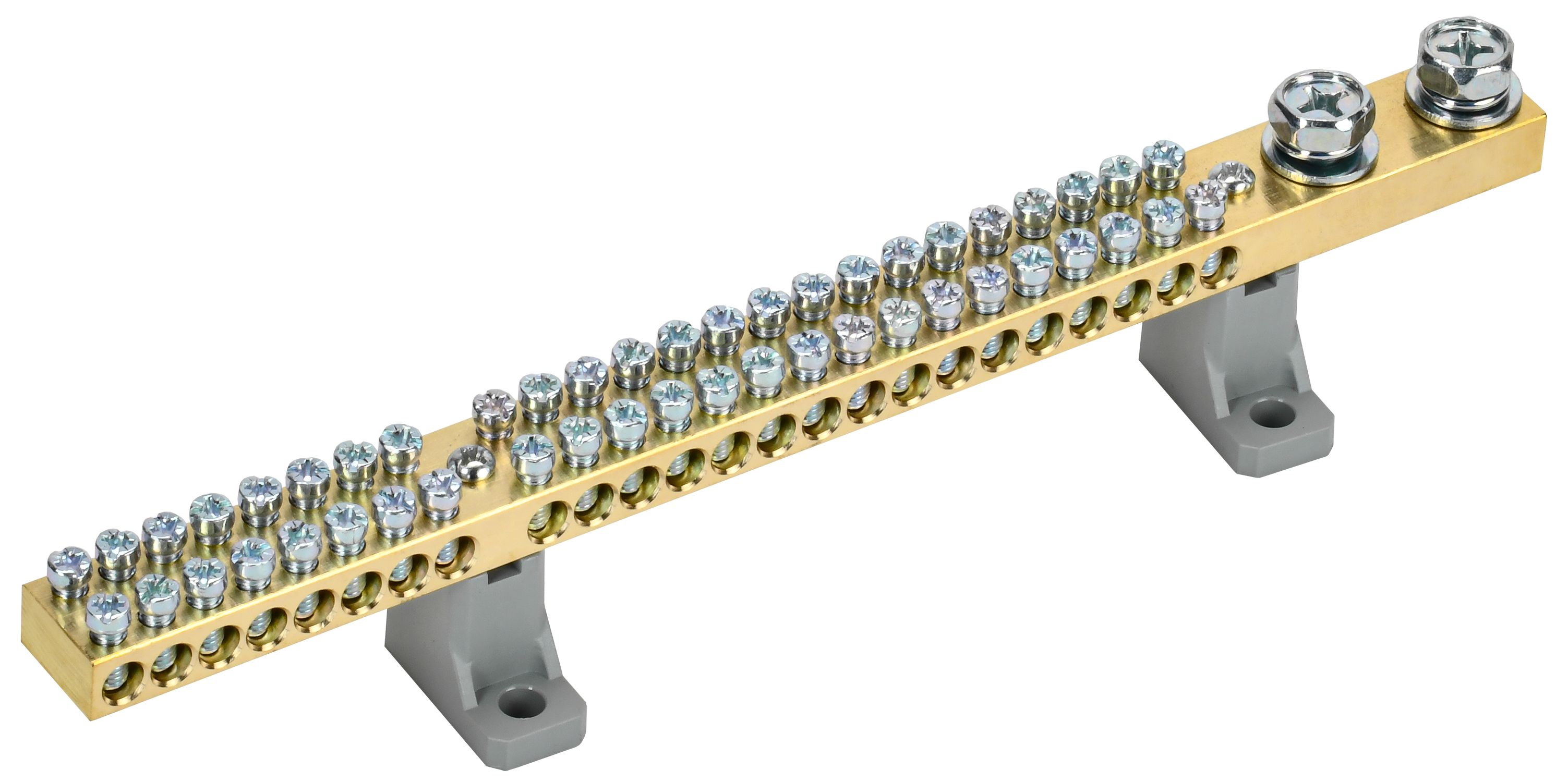 Шина N ноль'' на двух угловых изоляторах 200А Ш НИ-10х18-48-L2-С ''