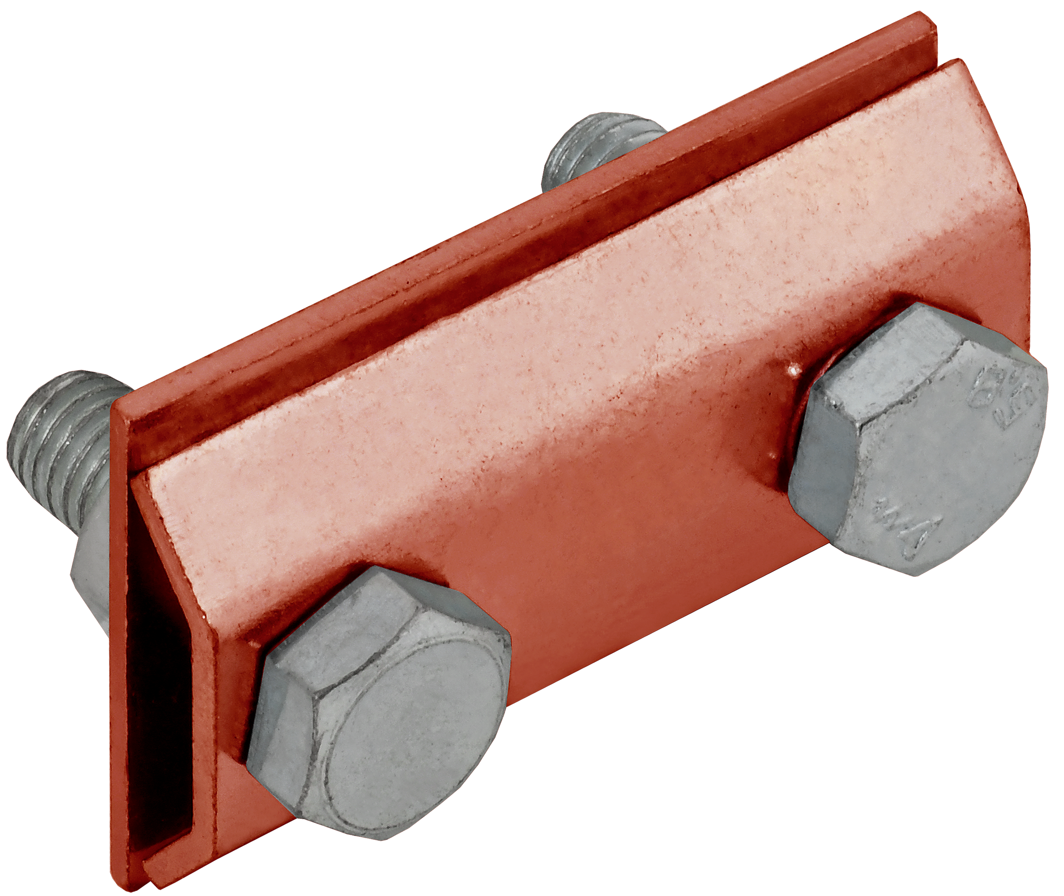 Зажим соединительный сквозной пруток-пруток 8 мм медь