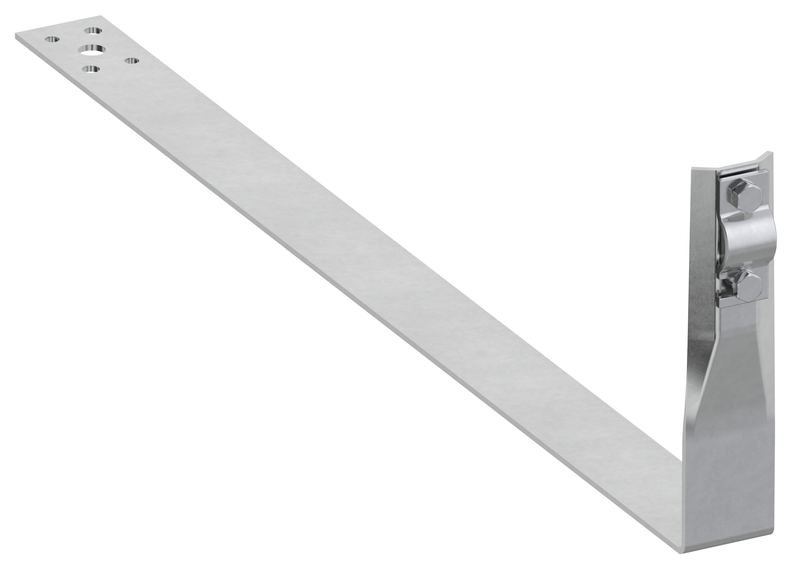 Держатель проводника круглого 6-10 мм черепичная кровля L 430 мм оцинкованная сталь HDZ