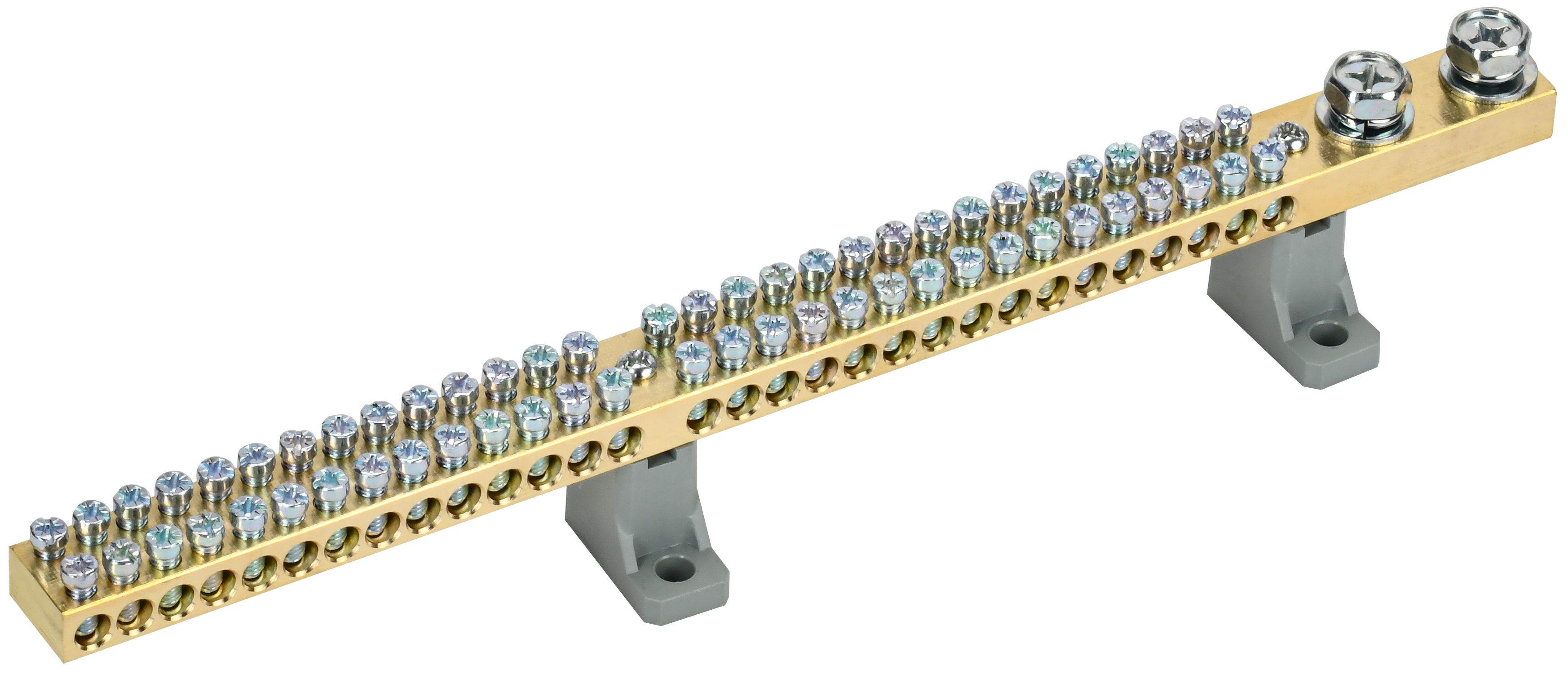 Шина N ноль'' на двух угловых изоляторах 200А Ш НИ-10х18-60-L2-С ''