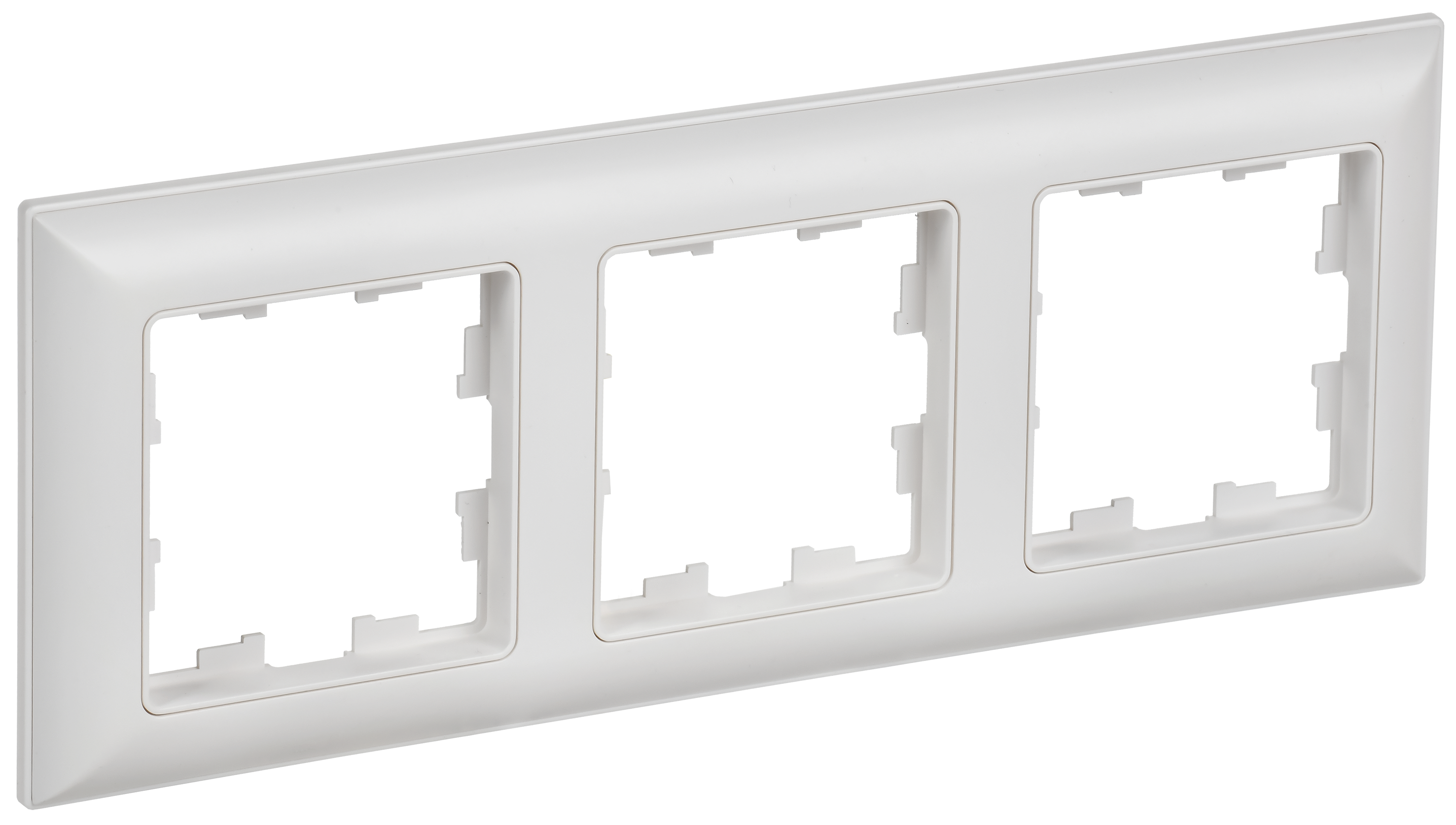 BRITE Рамка 3-местная РУ-3-БрАБ арктический белый/белый IEK