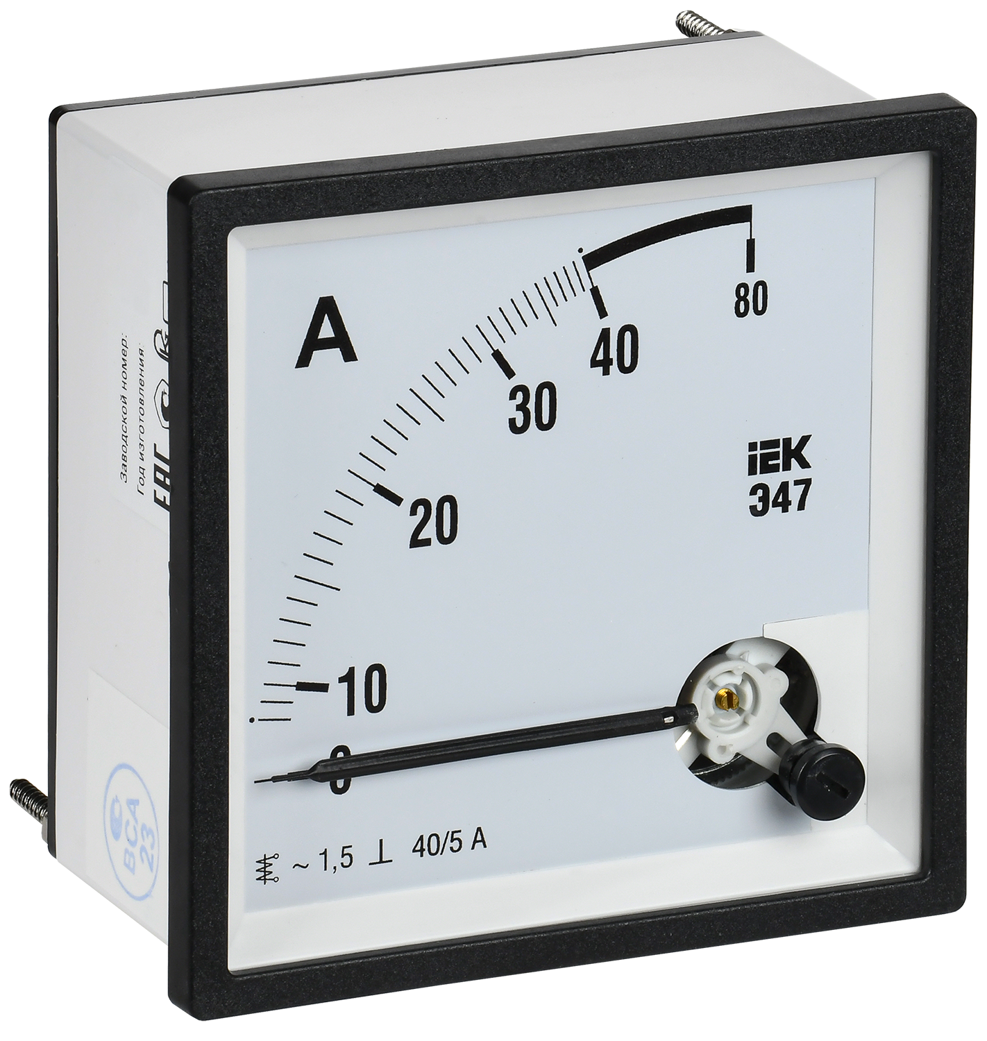 Амперметр Э47 40/5А класс точности 1,5 96х96 мм