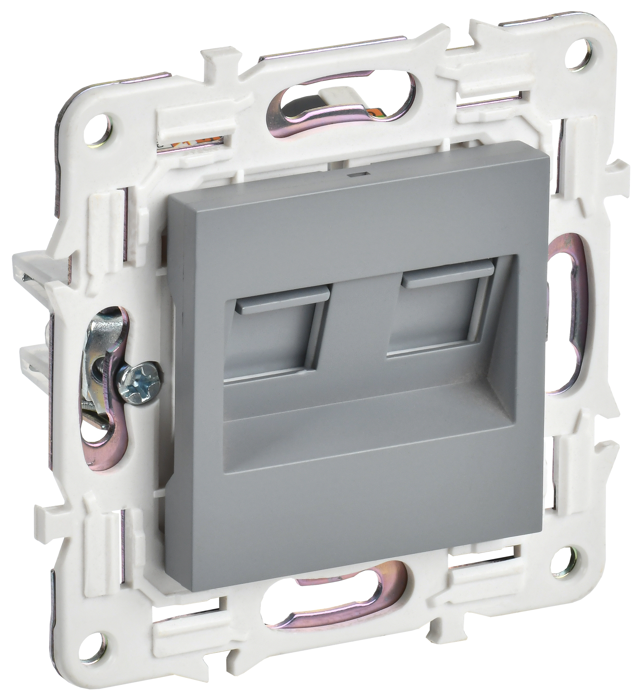 SKANDY Розетка компьютерная двойная RJ45 кат.6 SK-K04Gr серый IEK