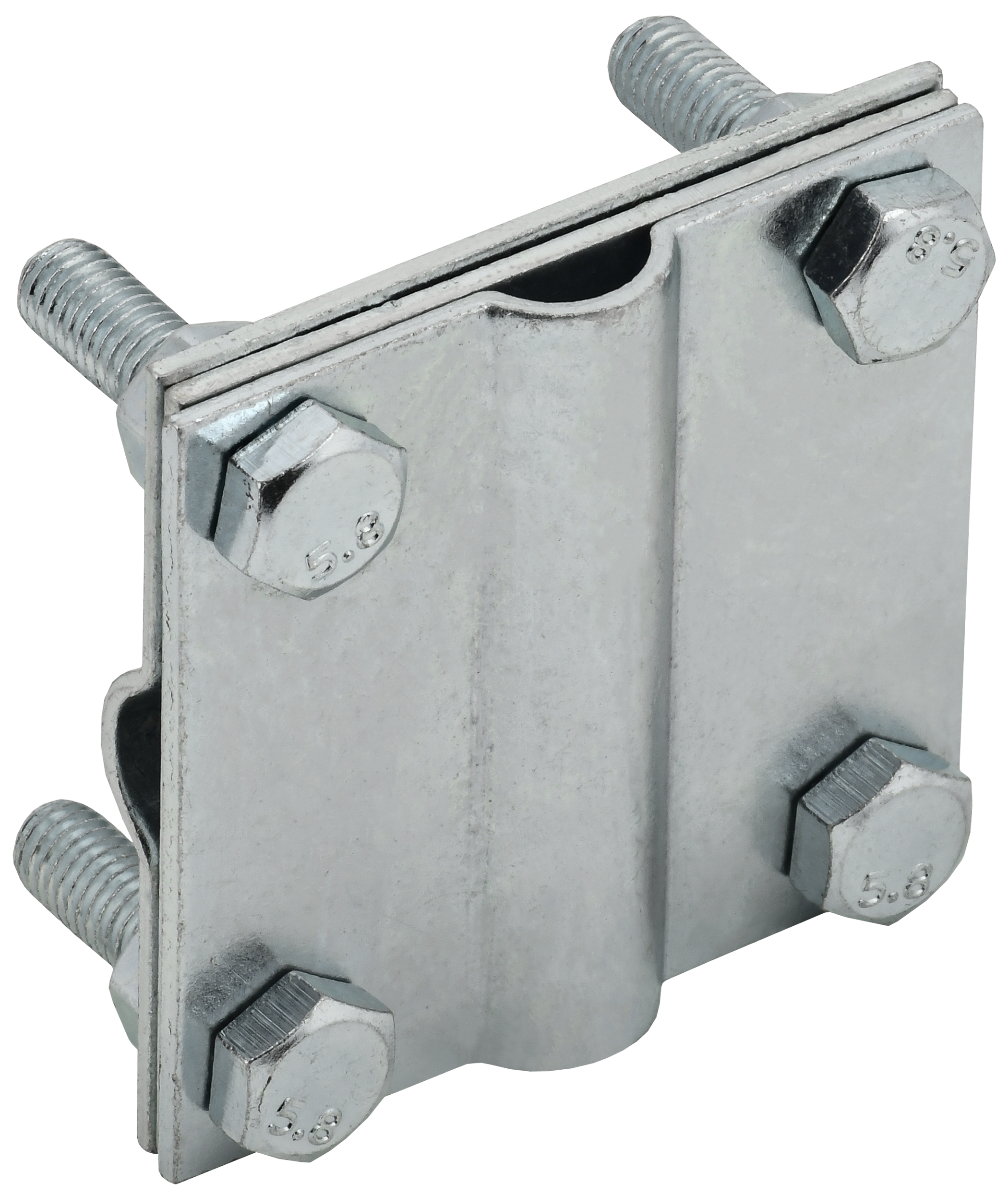 Зажим крестообразный с разделителем полоса/пруток-полоса/пруток 40/12 мм оцинкованная сталь