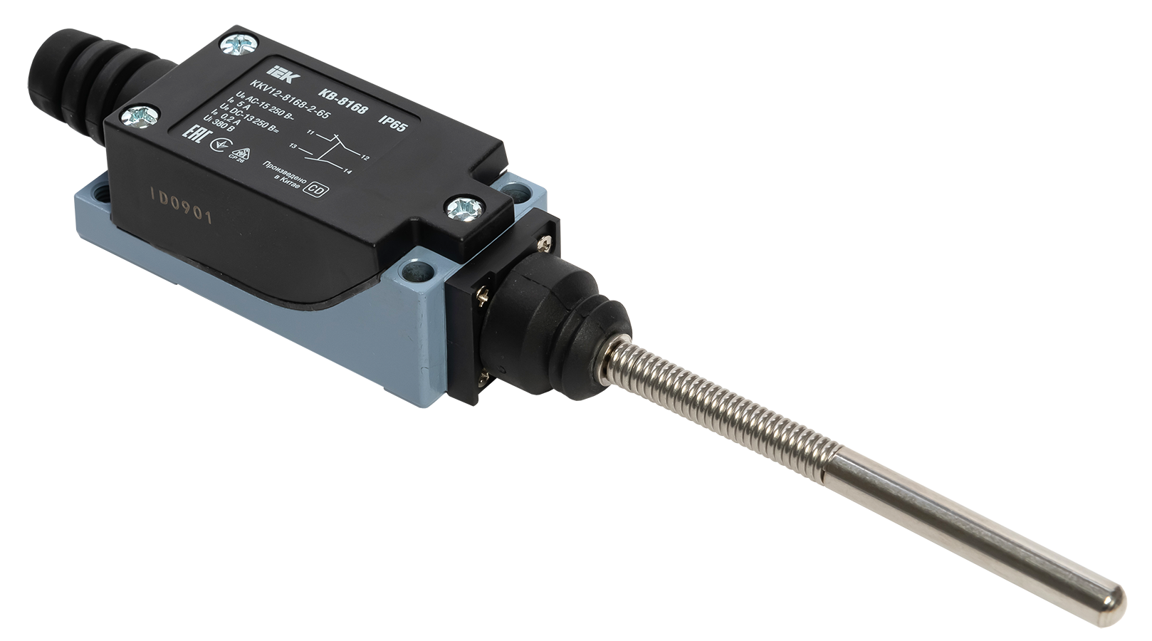 Выключатель концевой КВ-8168 двойной пружинный стержень IP65