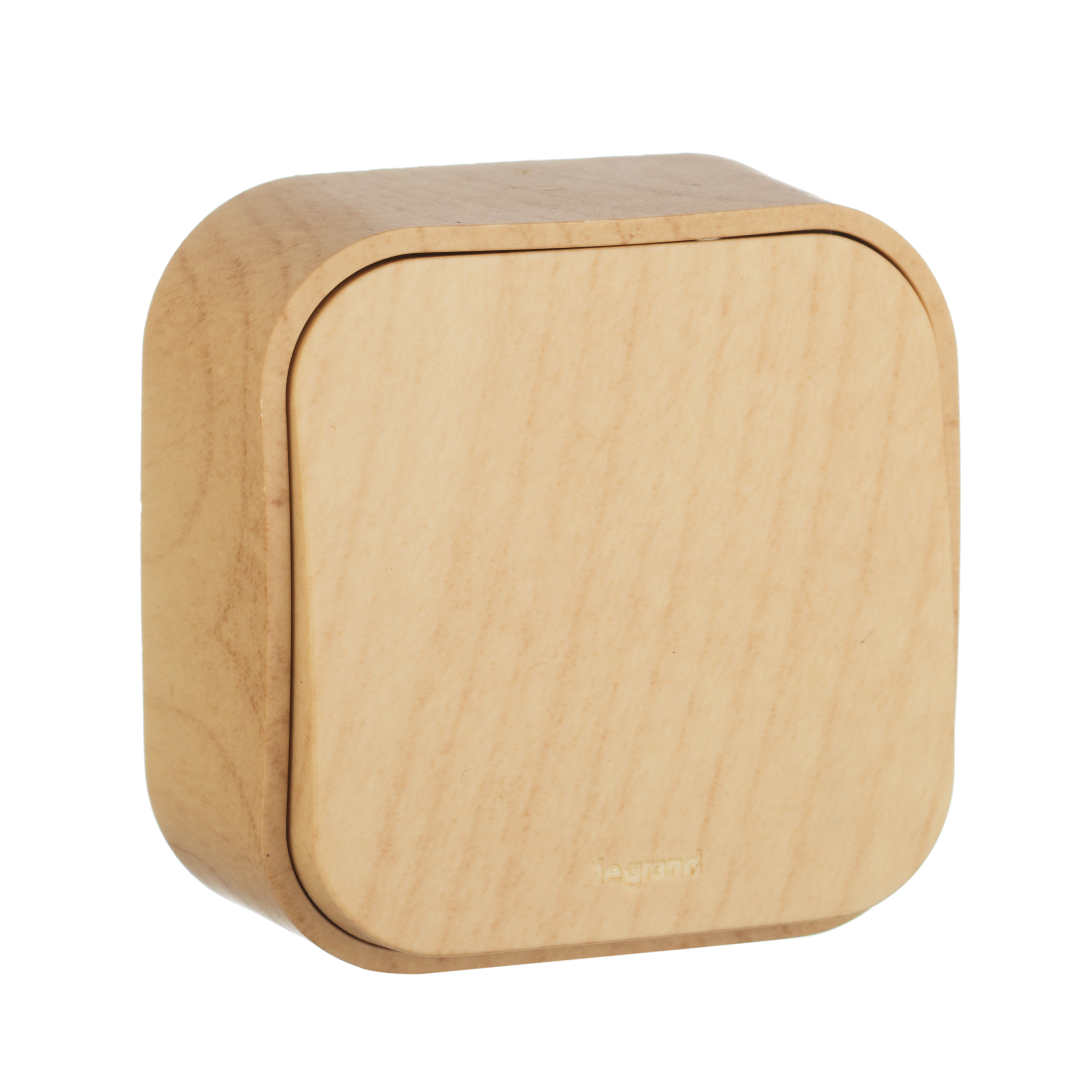 Выключатель 1-клавишный для открытой установки дерево QUTEO