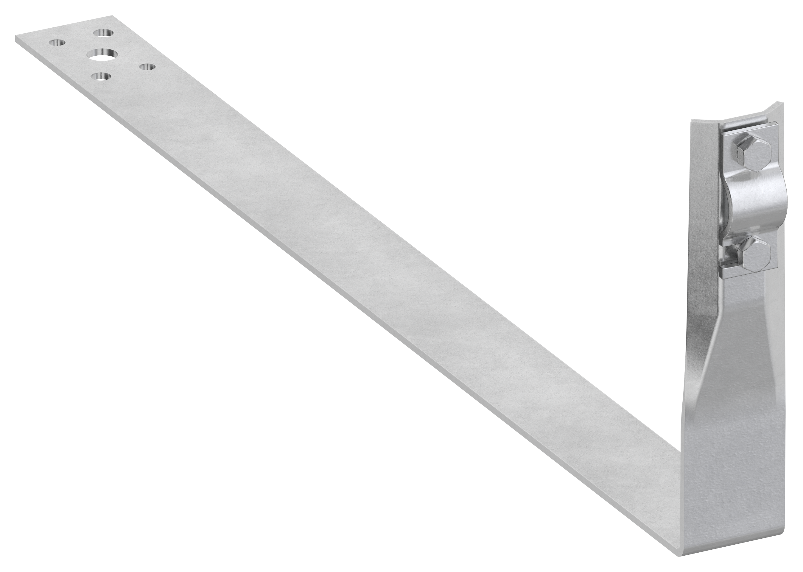 Держатель проводника круглого 6-10 мм черепичная кровля L 380 мм оцинкованная сталь