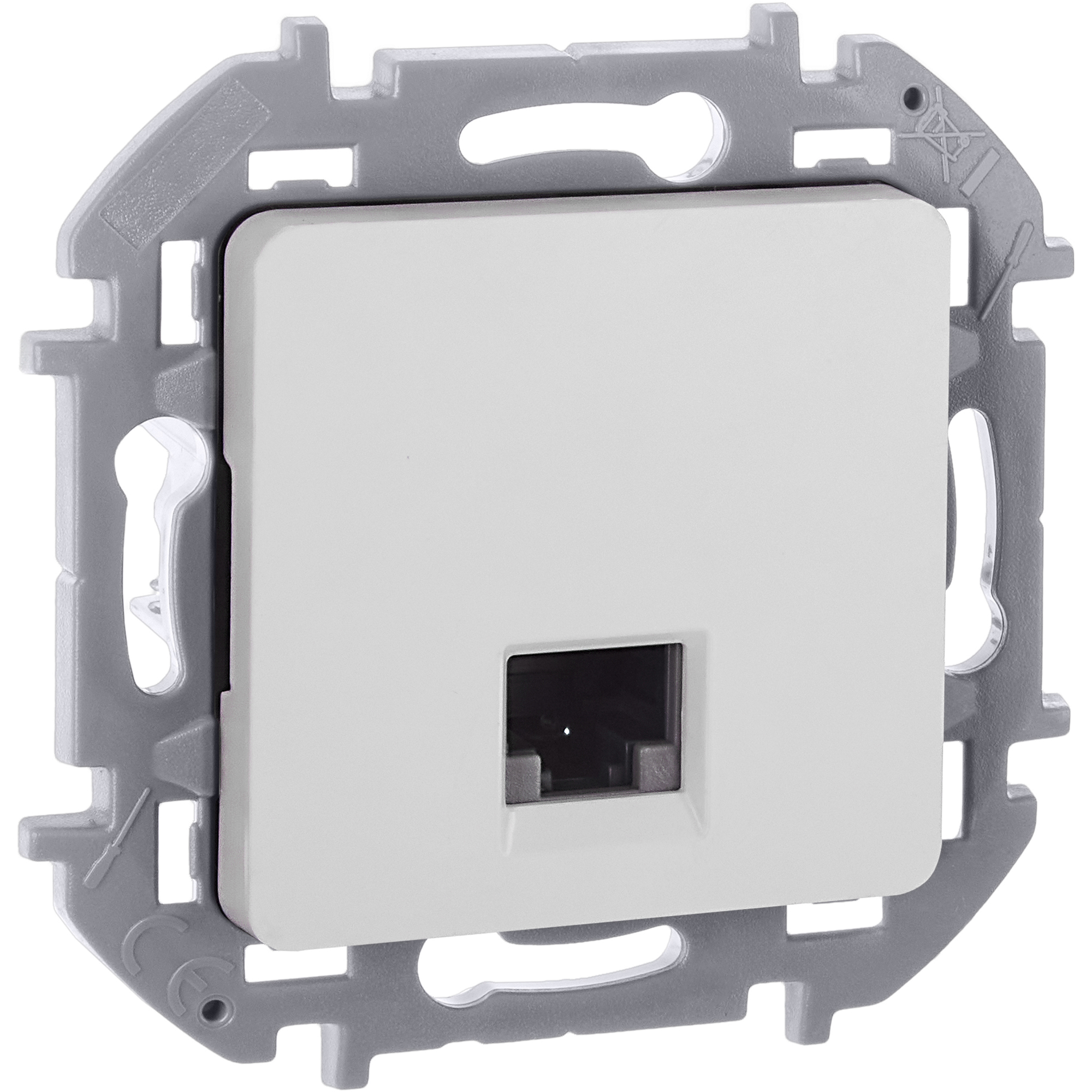 Розетка компьютерная RJ45 категория 5Е UTP белый INSPIRIA