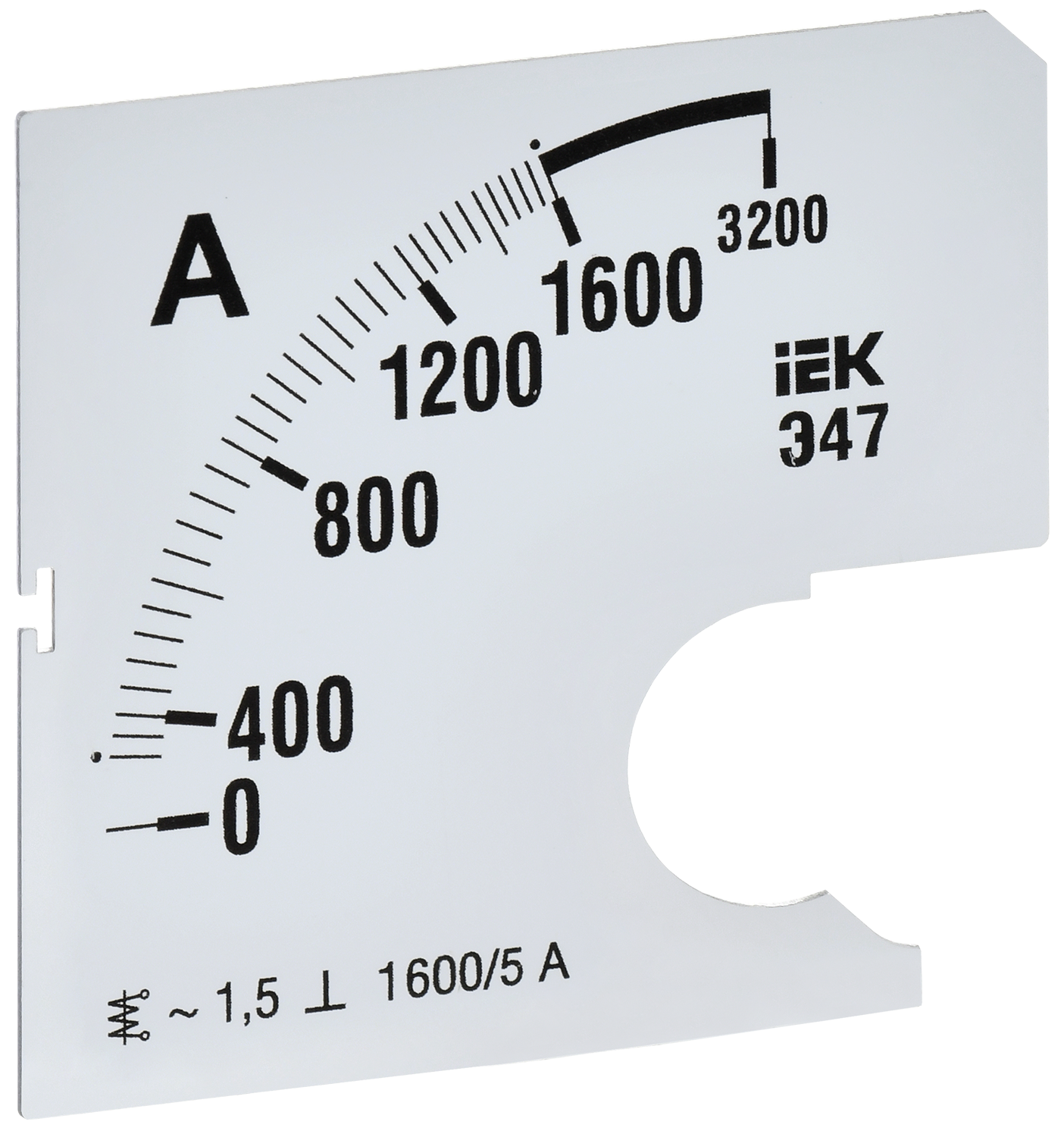 Шкала сменная для амперметра Э47 1600/5А класс точности 1,5 72х72мм