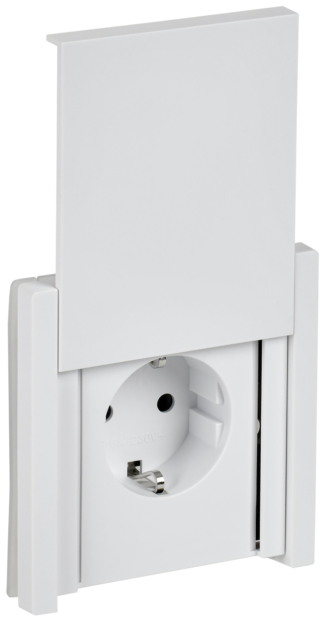 FORTE&PIANO Розетка 1-местная с заземлением с защитными шторками и крышкой винтовое крепление 16А IP44 FP221 белый IEK