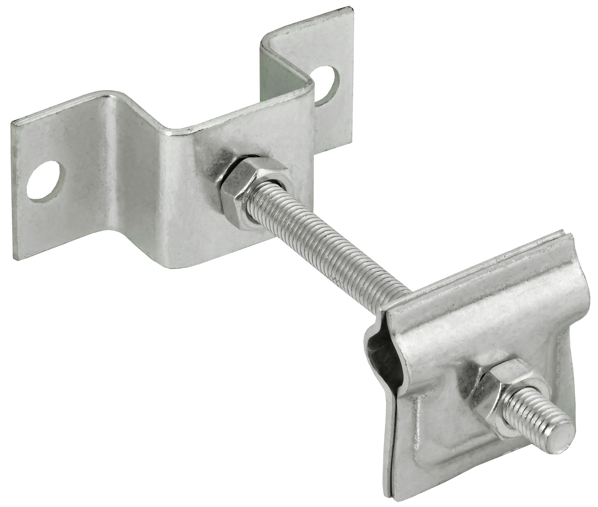 Держатель-зажим соединительный проводника круглого 6-10 мм опорный L 100 мм оцинкованная сталь