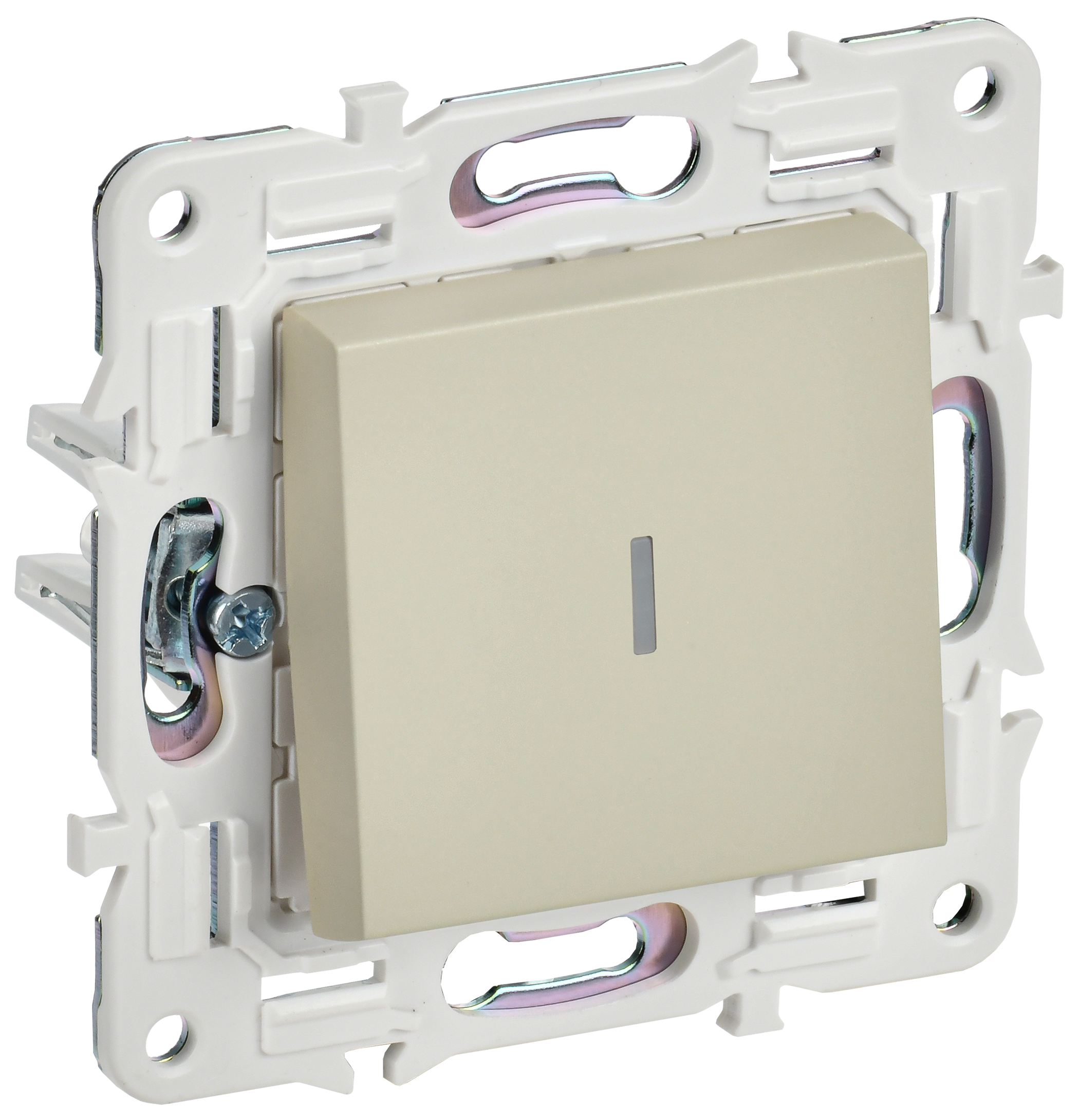 SKANDY Выключатель 1-клавишный с индикацией 10А SK-V07B бежевый IEK