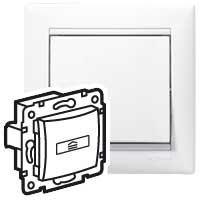 Выключатель карточный без задержки выключения 10А белый VALENA