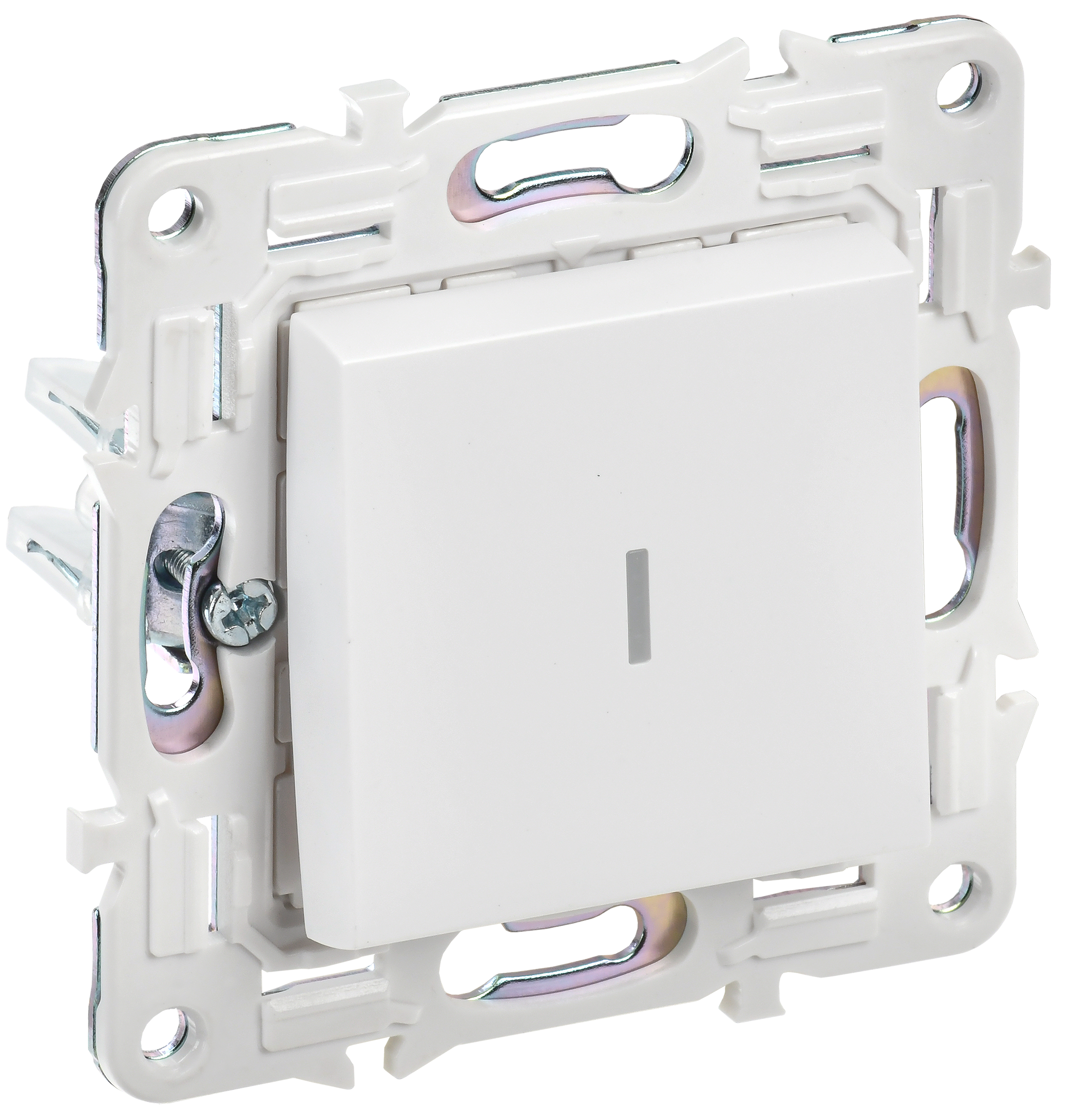 SKANDY Выключатель 1-клавишный с индикацией 10А SK-V07W арктический белый IEK