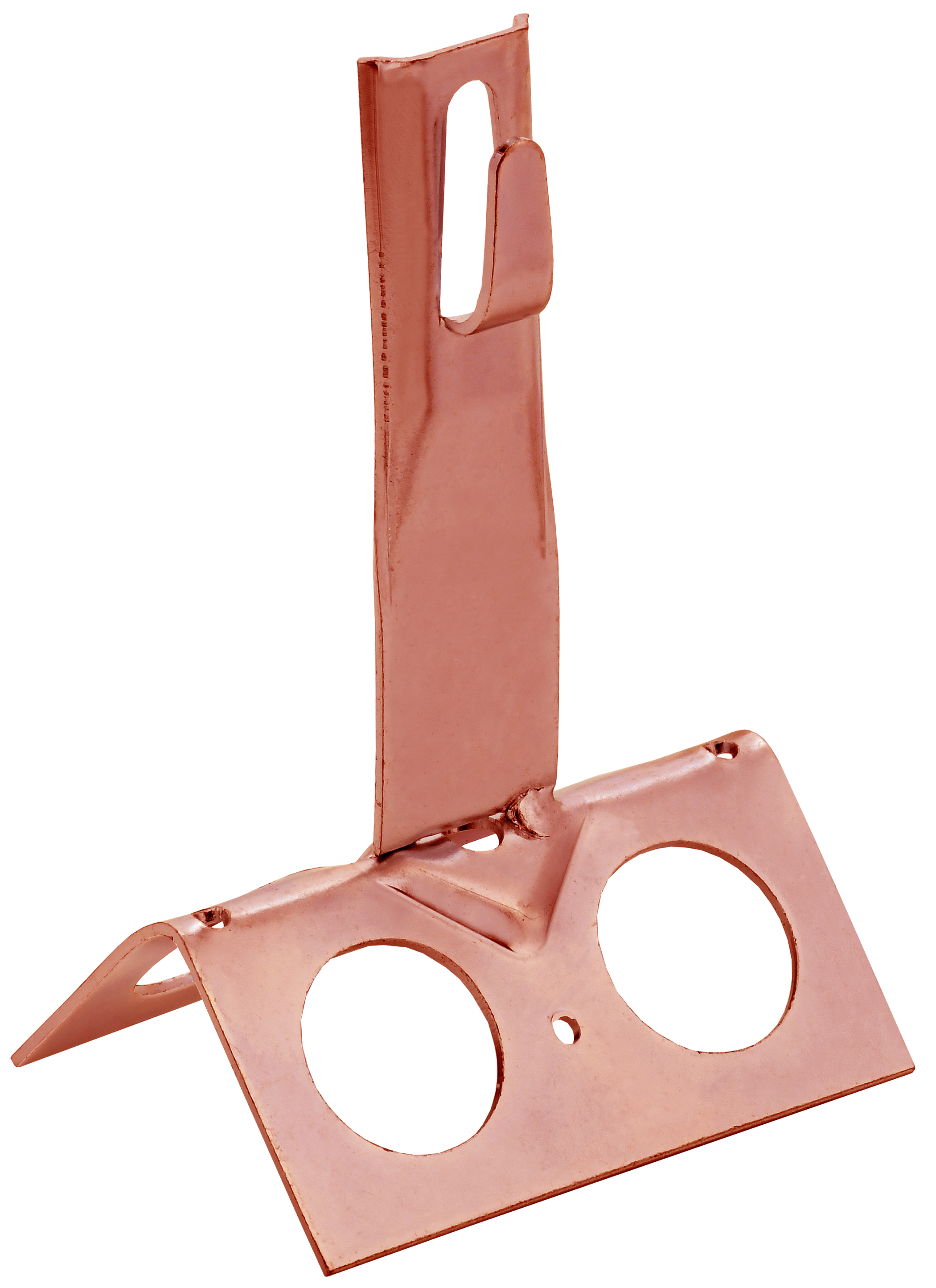 Держатель проводника круглого 6-8 мм для конька широкого h 100 мм медь