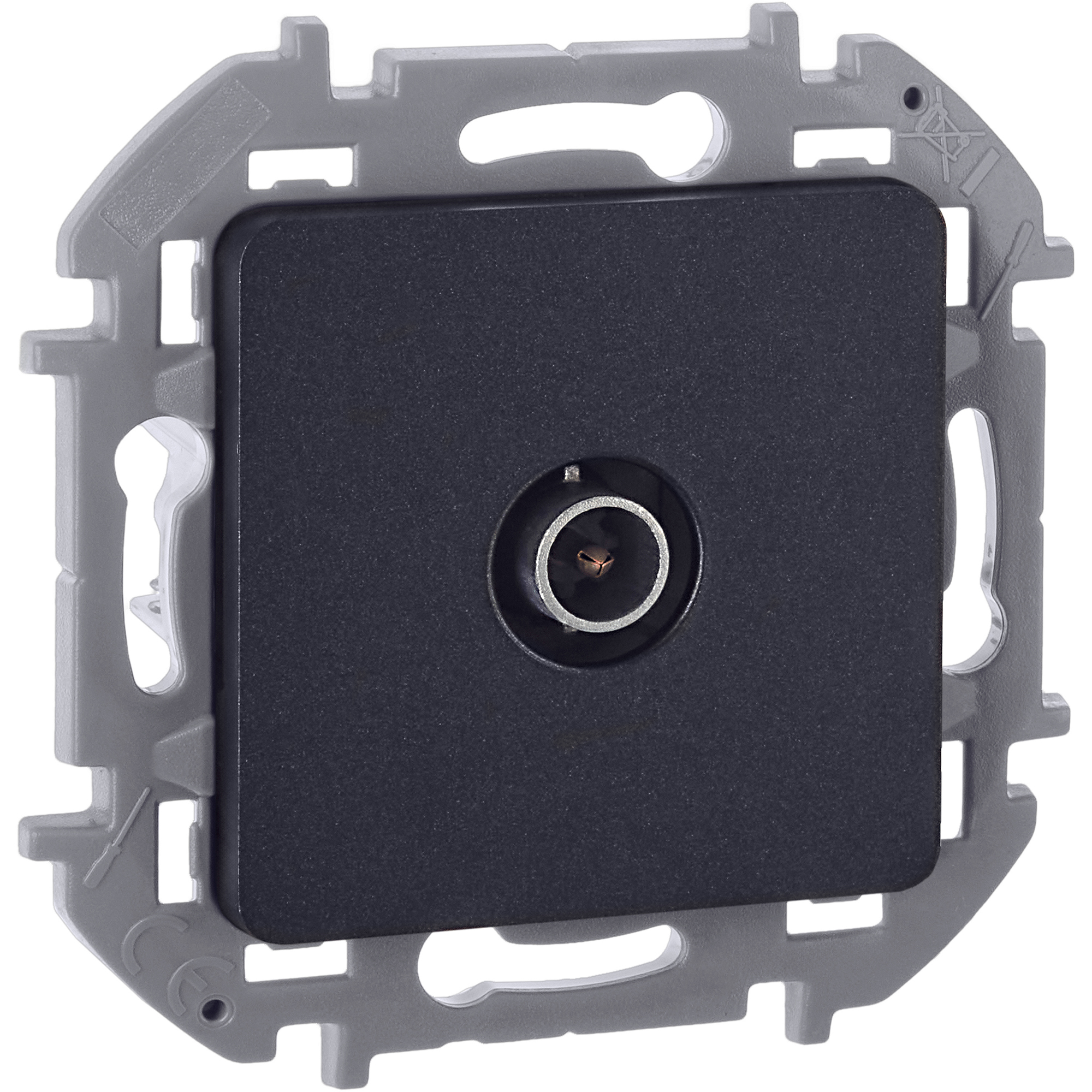 Розетка TV тип звезда антрацит INSPIRIA