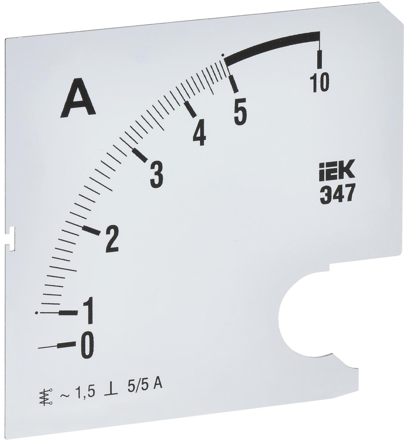 Шкала сменная для амперметра Э47 5/5А класс точности 1,5 96х96мм