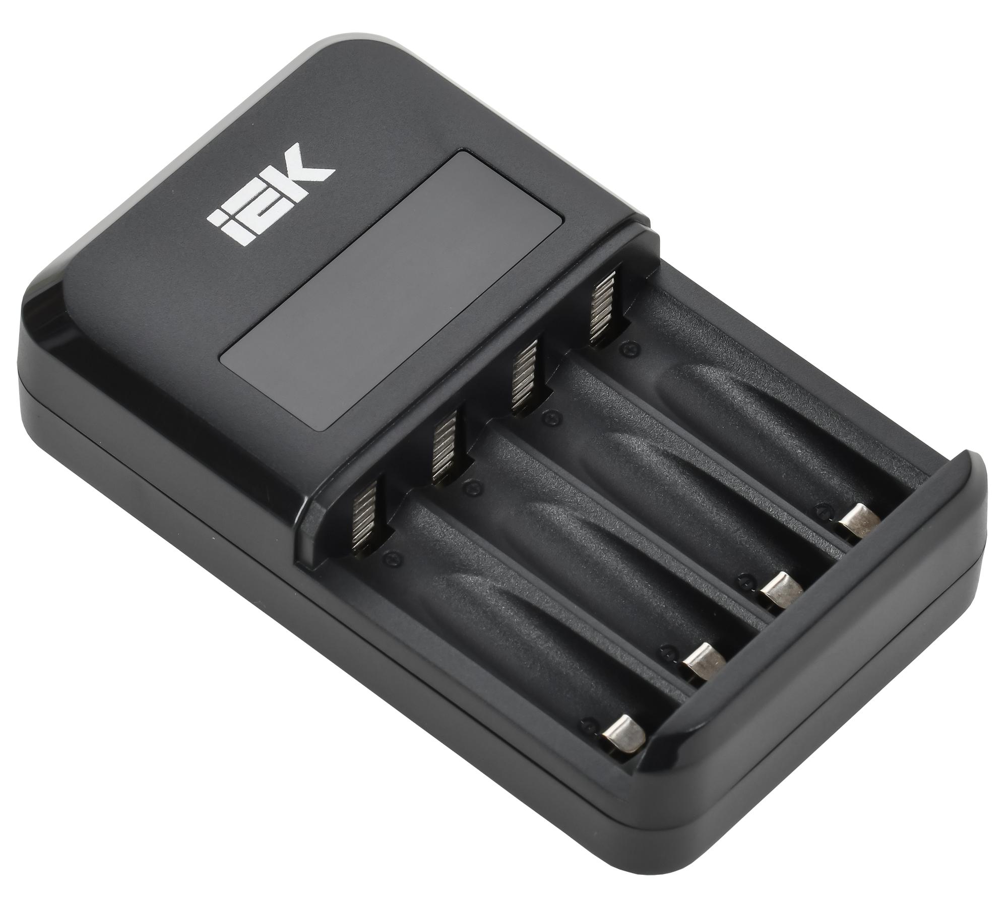 Устройство зарядное для 1-4 NiMH/CD аккумуляторов AA/AAA автоматическое 1800мА с LCD дисплеем IEK