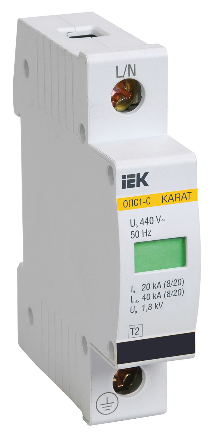 KARAT Ограничитель импульсного перенапряжения ОПС1-C 1P In=20кА Un=400В Im=40кА
