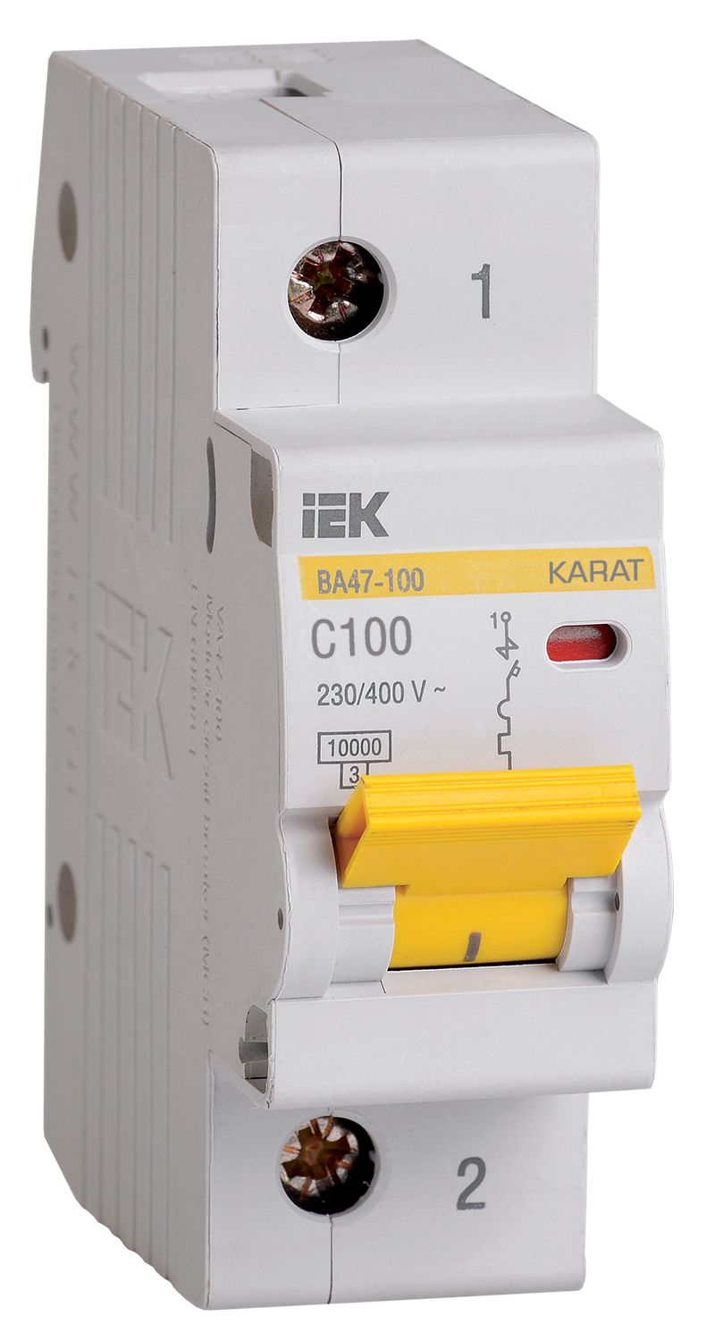 KARAT Автоматический выключатель ВА47-100 1P C 100А 10кА