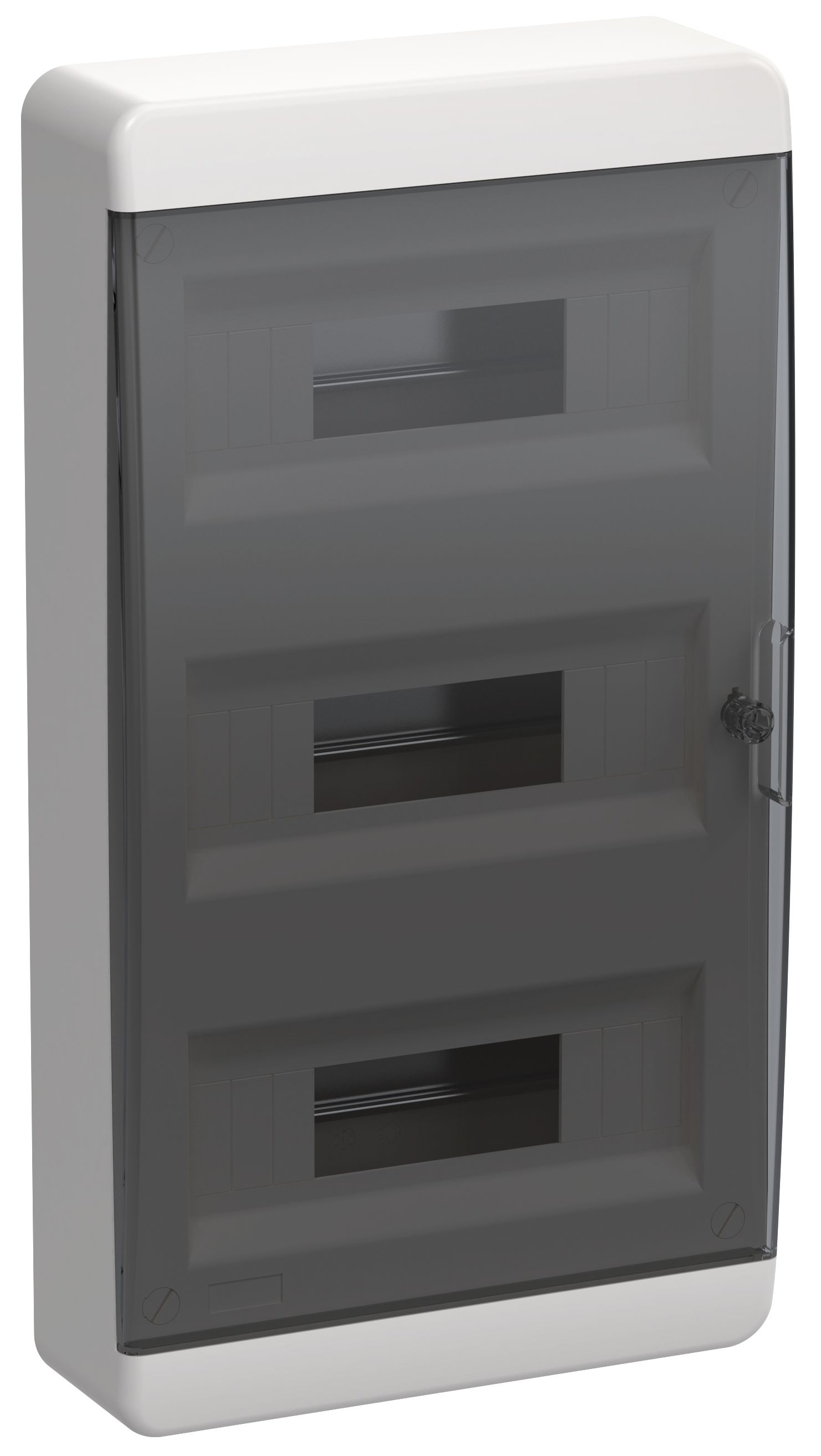 TEKFOR Корпус пластиковый ЩРН-П-36 IP41 черная прозрачная дверь