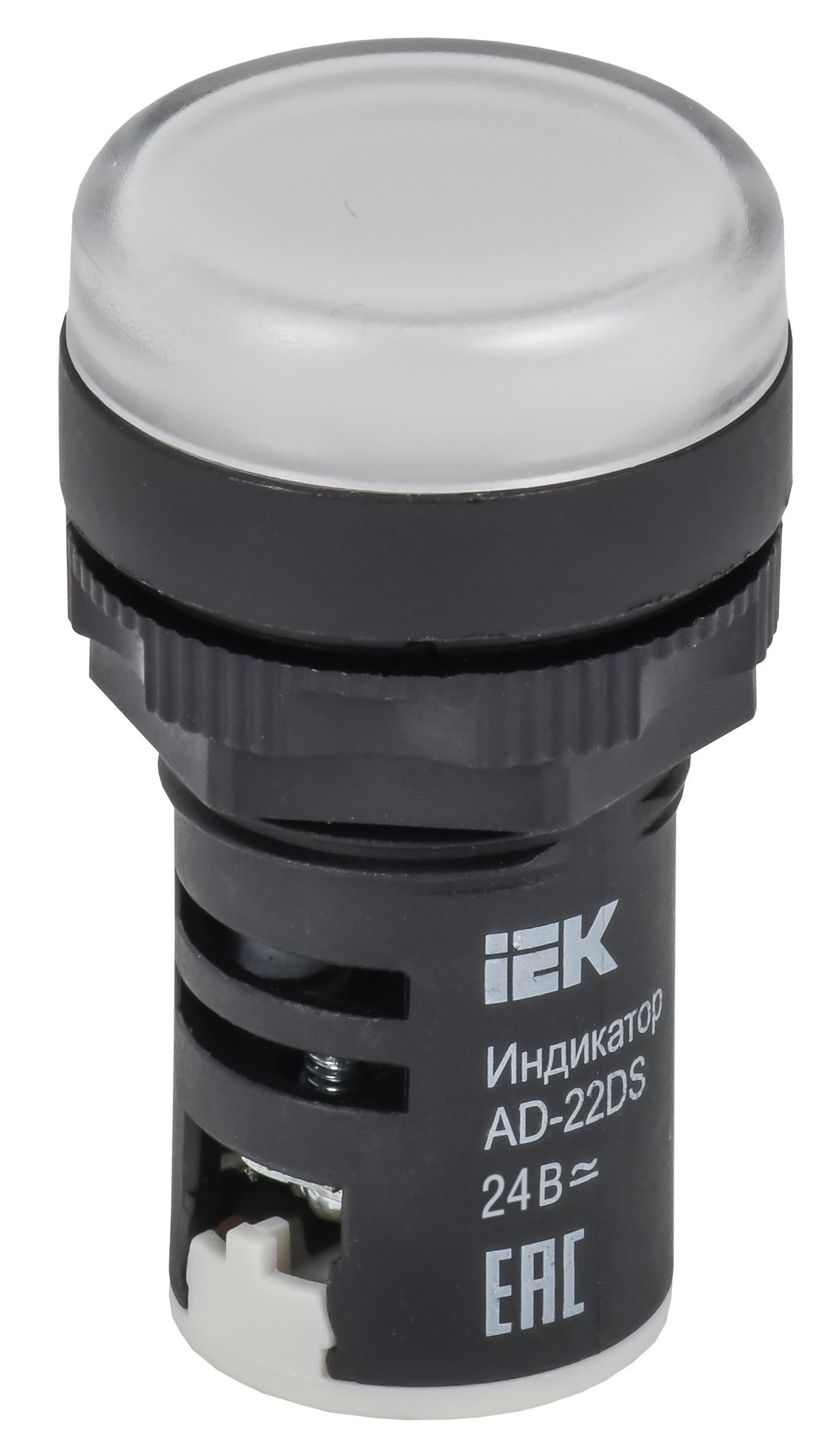 Лампа AD22DS(LED)матрица d=22мм белый 24В AC/DC