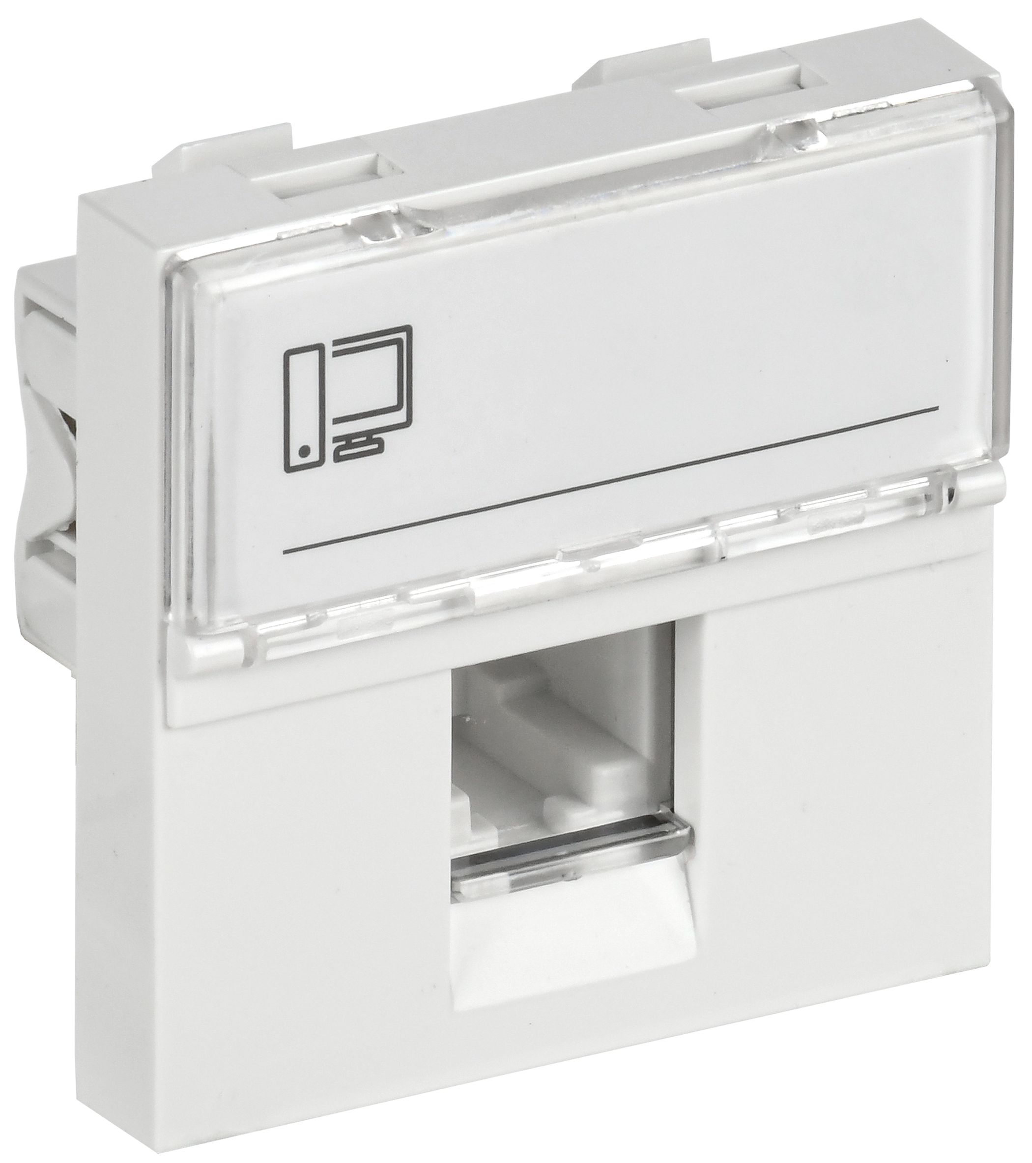 Розетка компьютерная РКИ-20-00-П RJ-45 UTP кат.5e (на 2 модуля) ПРАЙМЕР белая