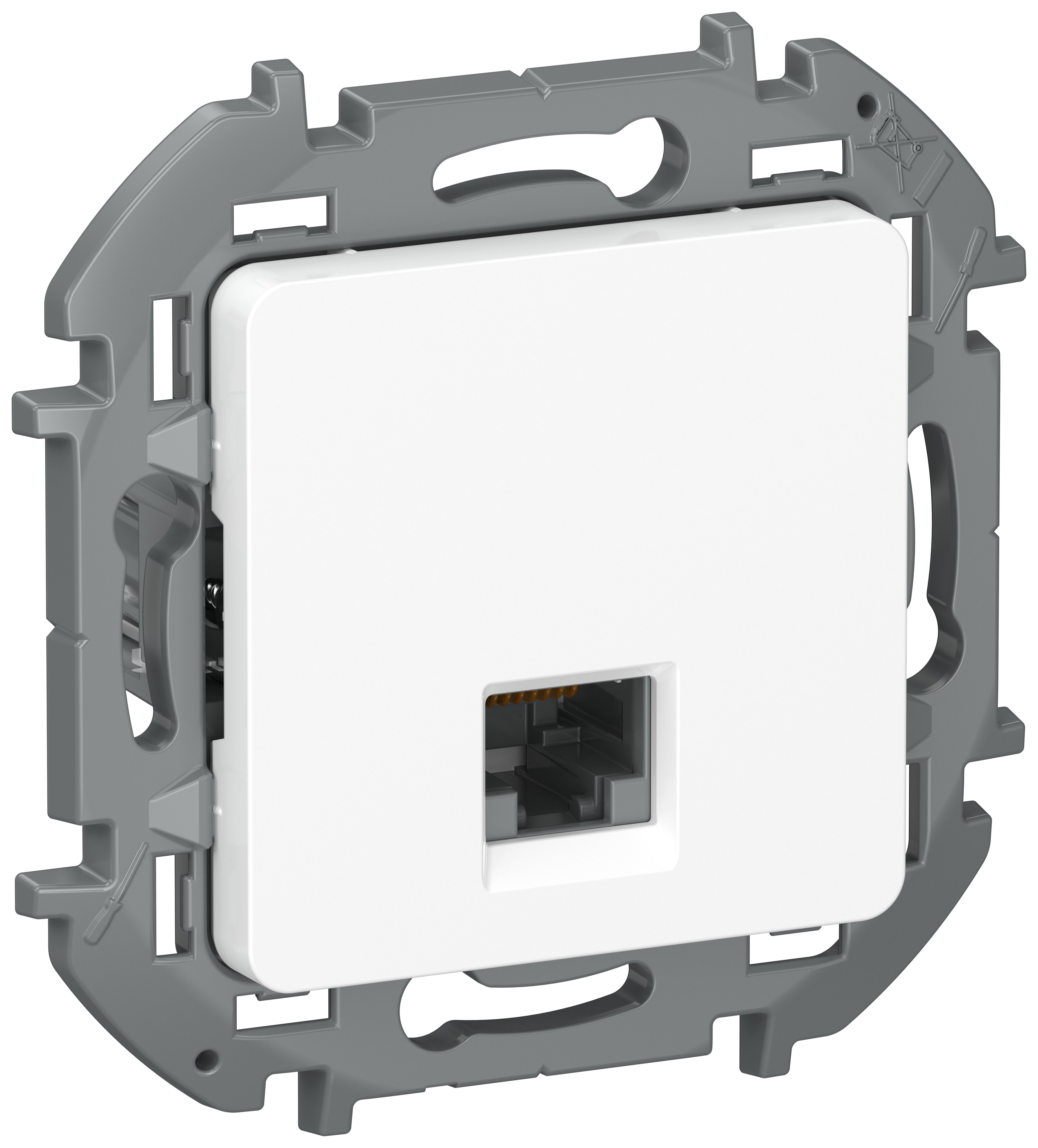 IEKINSPIRIA Розетка компьютерная RJ45 категория 5Е UTP 6738251 белый