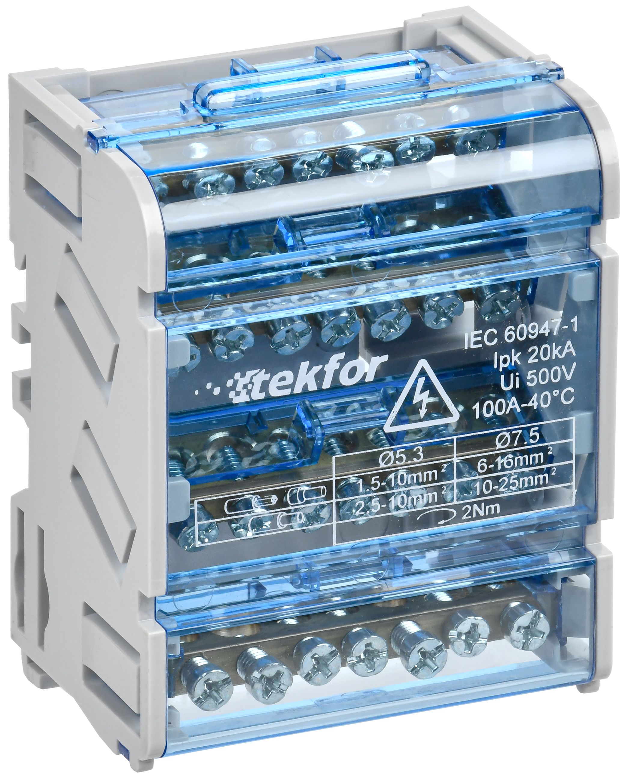 TEKFOR Шины на DIN-рейку (кросс-модуль) ШНК 4х7 3L+PEN