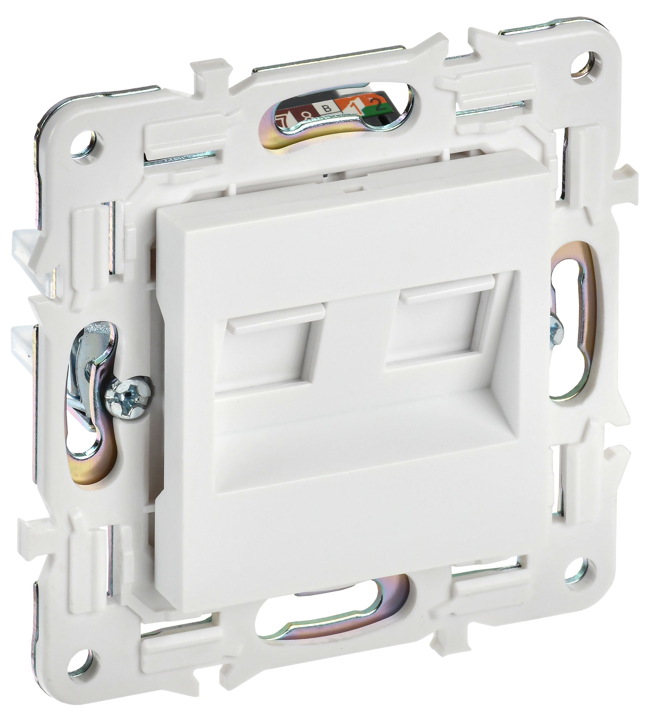 SKANDY Розетка компьютерная двойная RJ45 кат.6 SK-K04W арктический белый