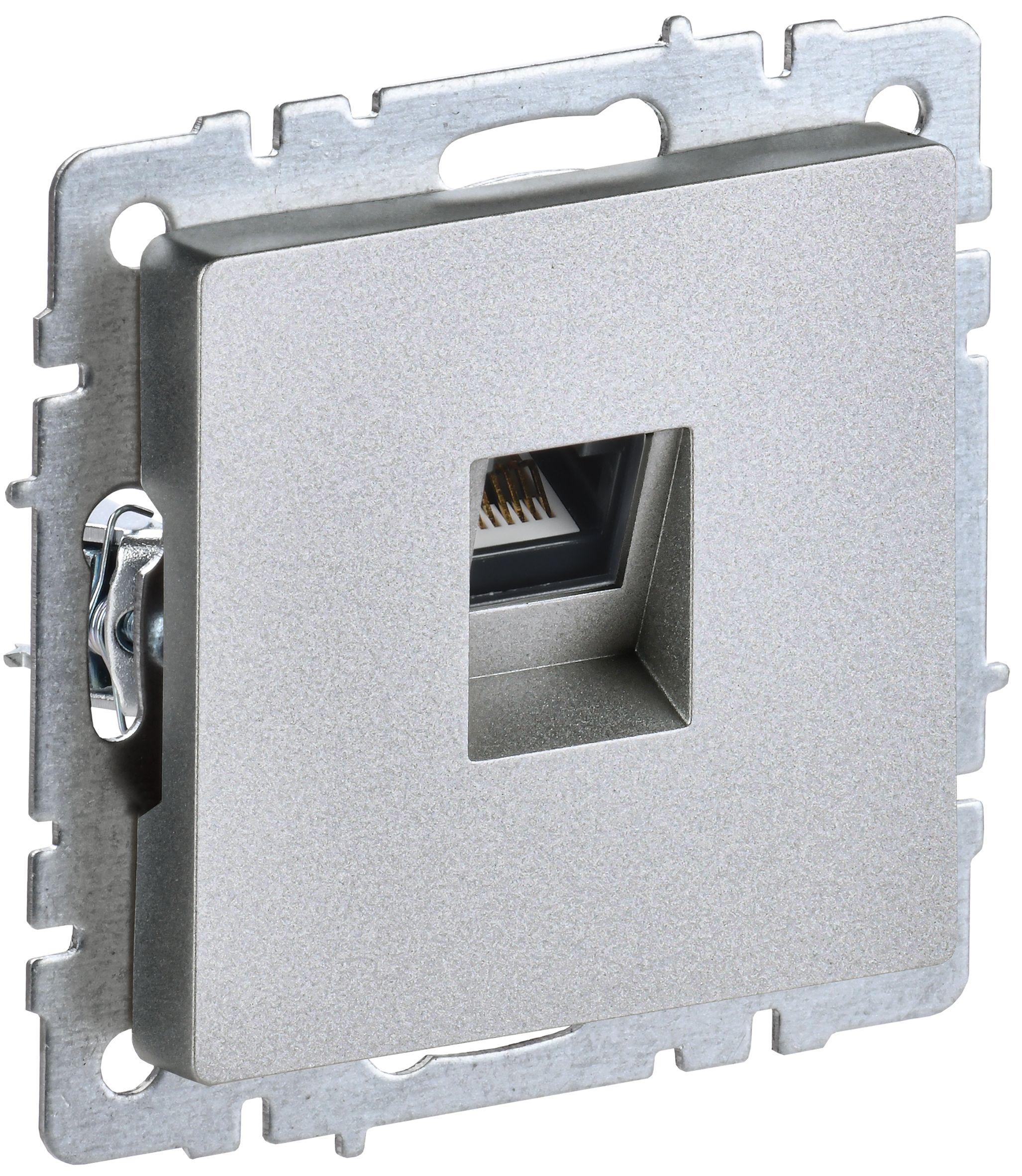 BRITE Розетка компьютерная RJ45 кат.5E РК10-БрА алюминий