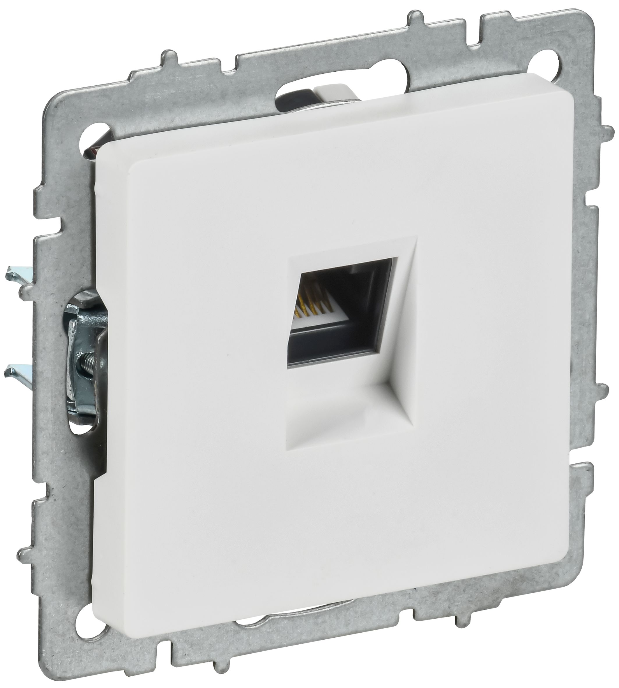 BRITE Розетка компьютерная RJ45 кат.5E РК10-БрАБ арктический белый
