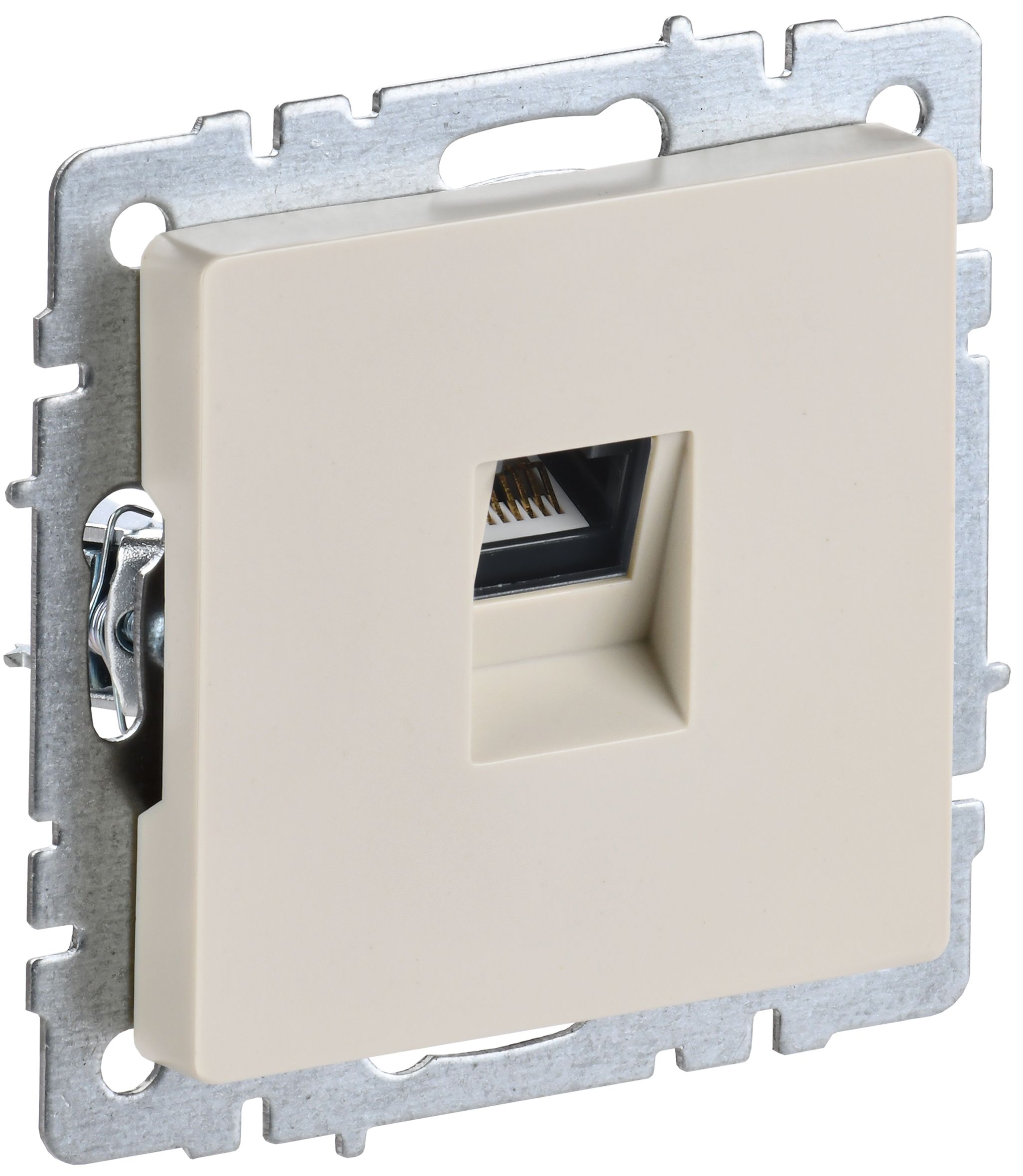 BRITE Розетка компьютерная RJ45 кат.5E РК10-БрКр бежевый