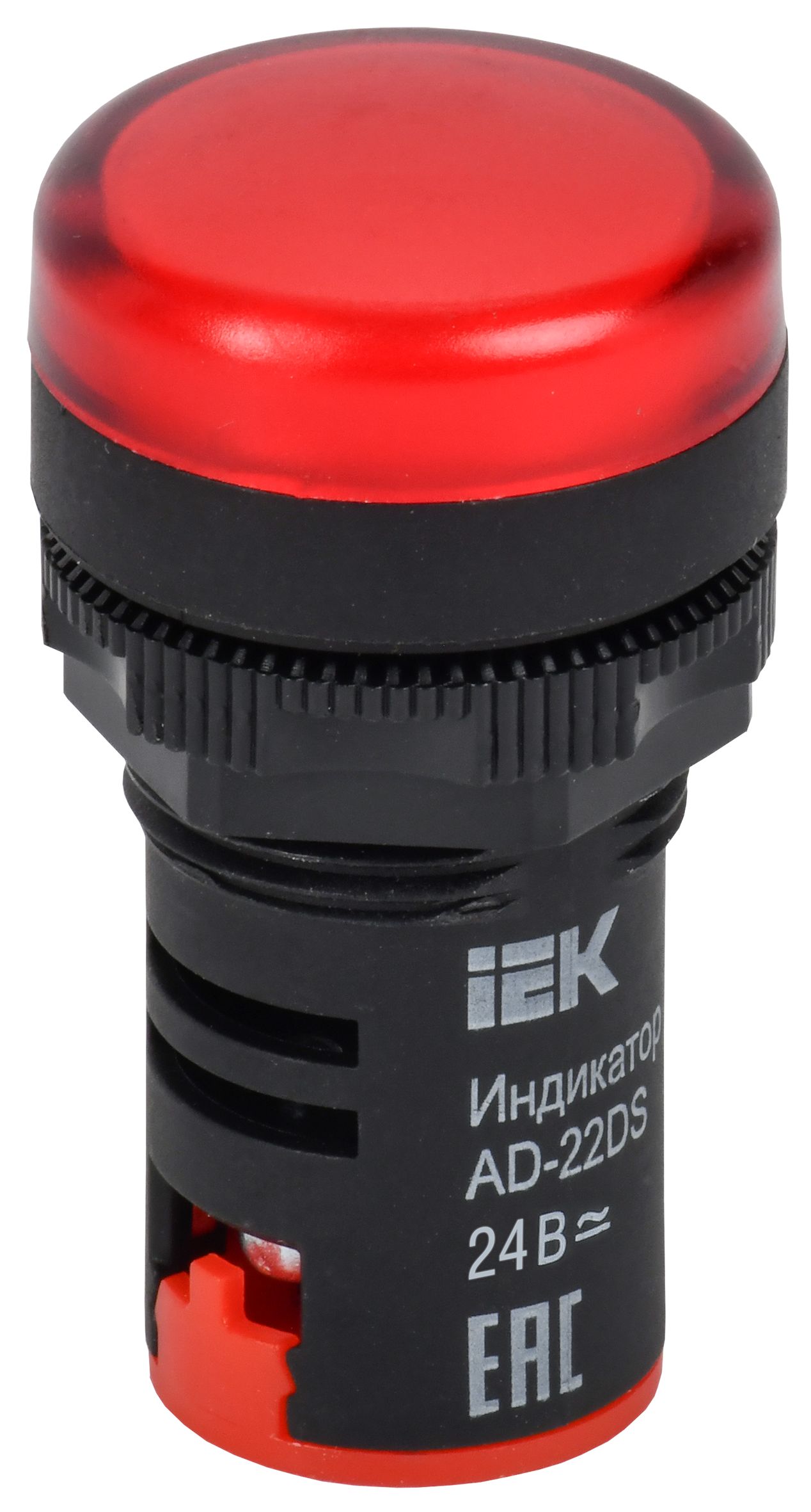Лампа AD22DS(LED)матрица d=22мм красный 24В AC/DC