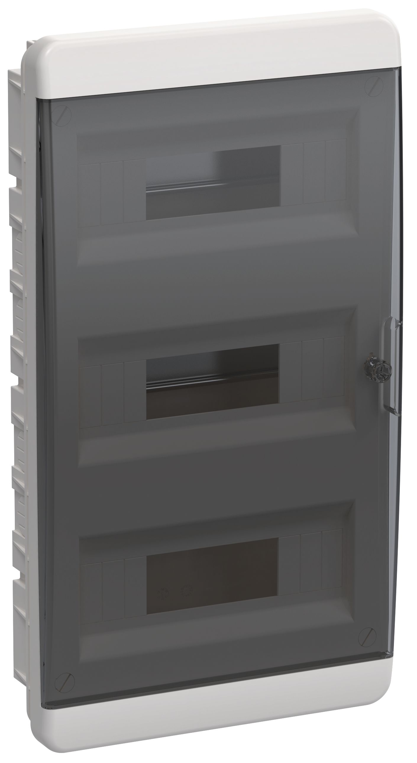 TEKFOR Корпус пластиковый ЩРВ-П-36 IP41 черная прозрачная дверь