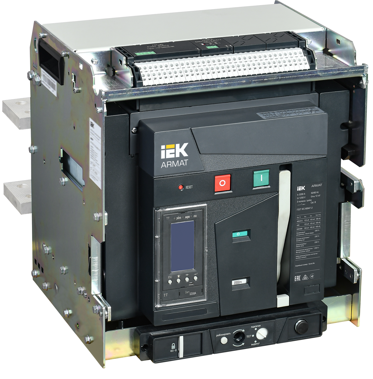 Выключатель автоматический воздушный выдвижного исполнения 3P F 125кА 3200А расцепитель TT с комплектом аксессуаров 220В