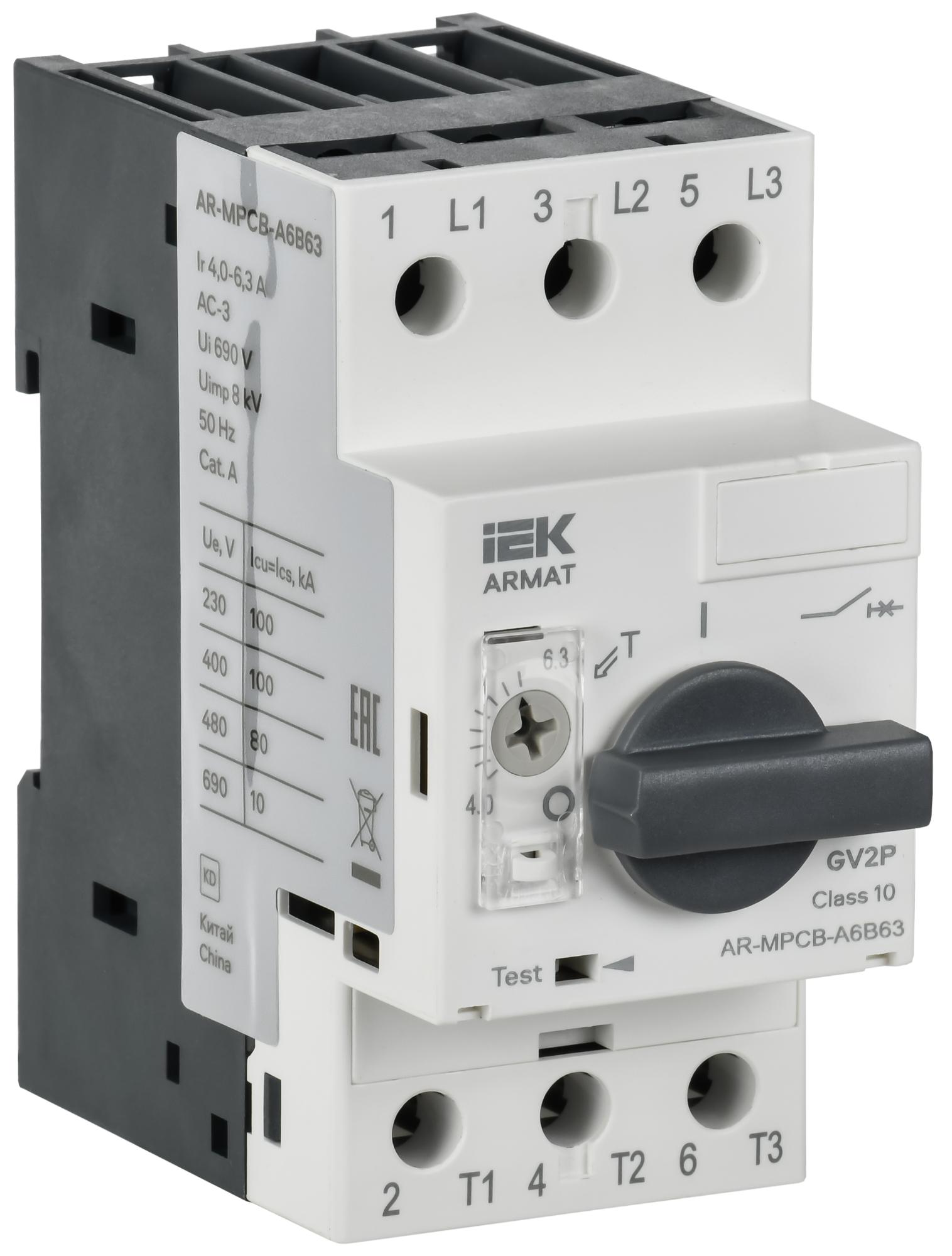 Выключатель автоматический защиты двигателя A6 GV2P 4-6,3А