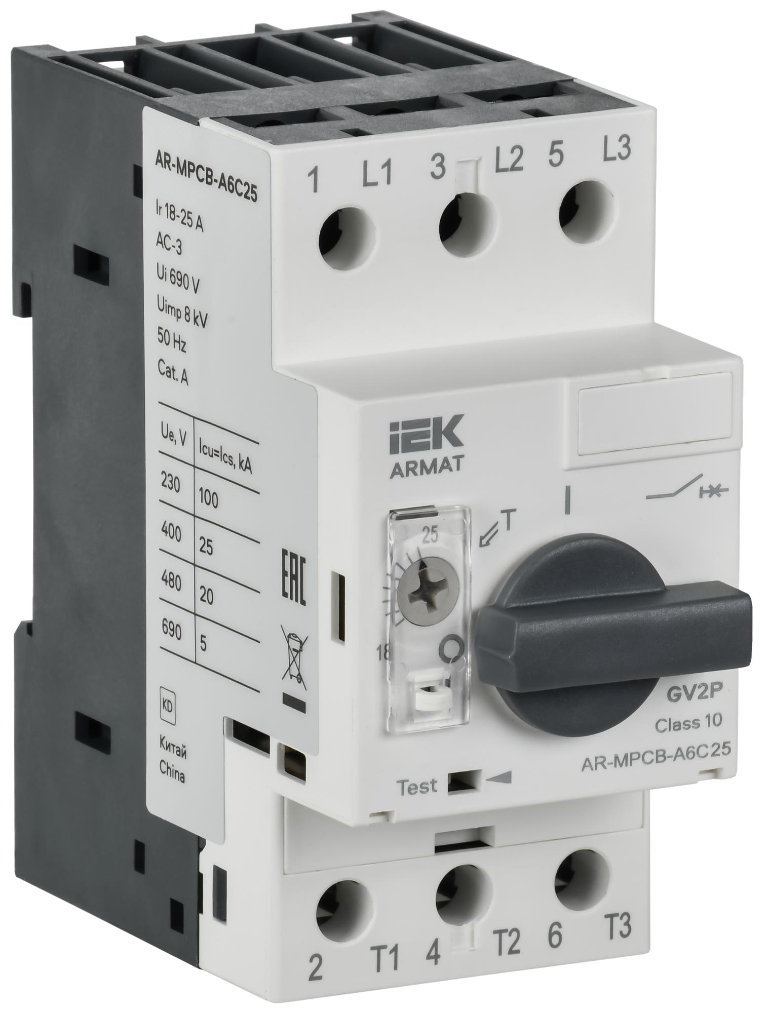 Выключатель автоматический защиты двигателя A6 GV2P 18-25А